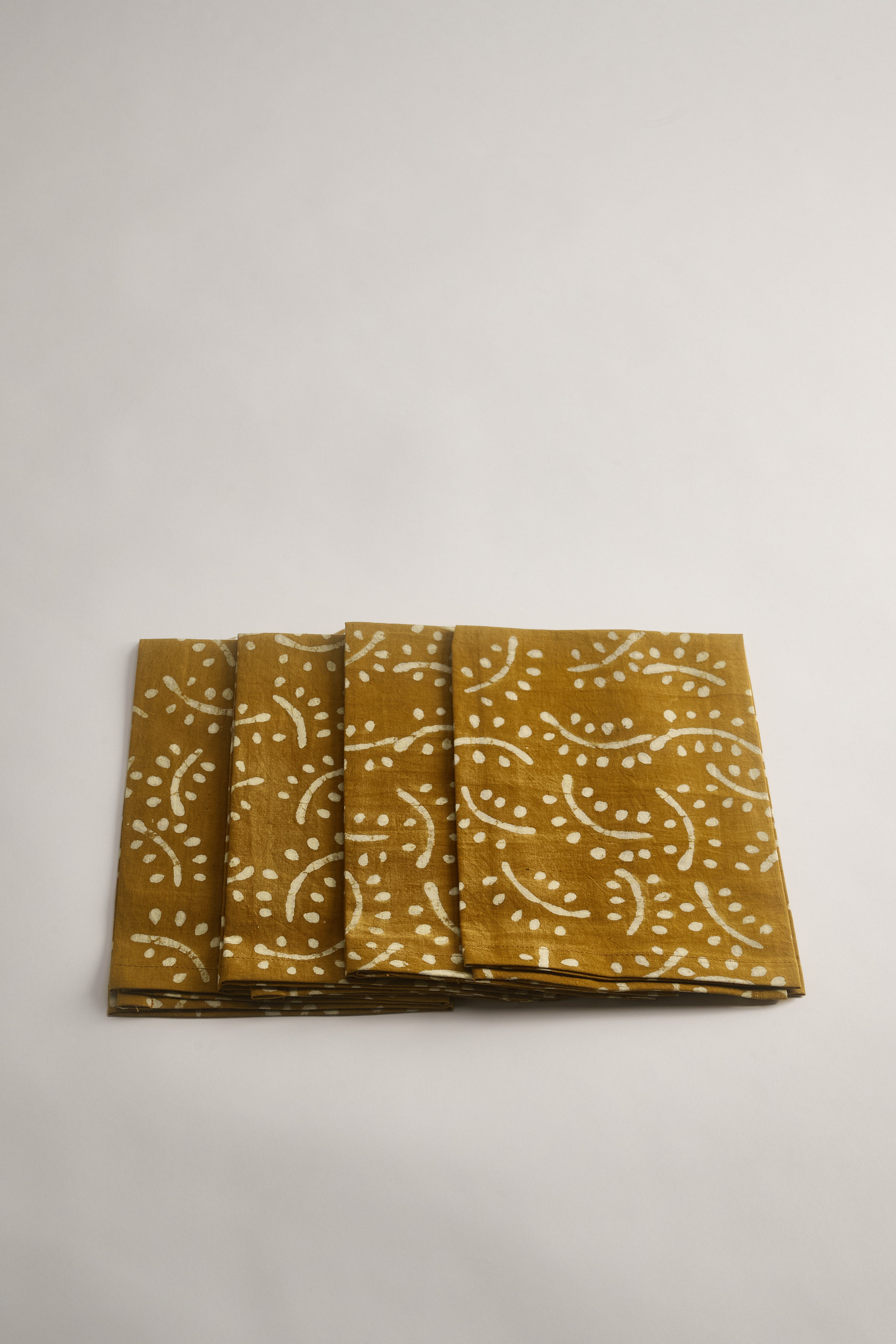 Mustard Abstract Napkins
