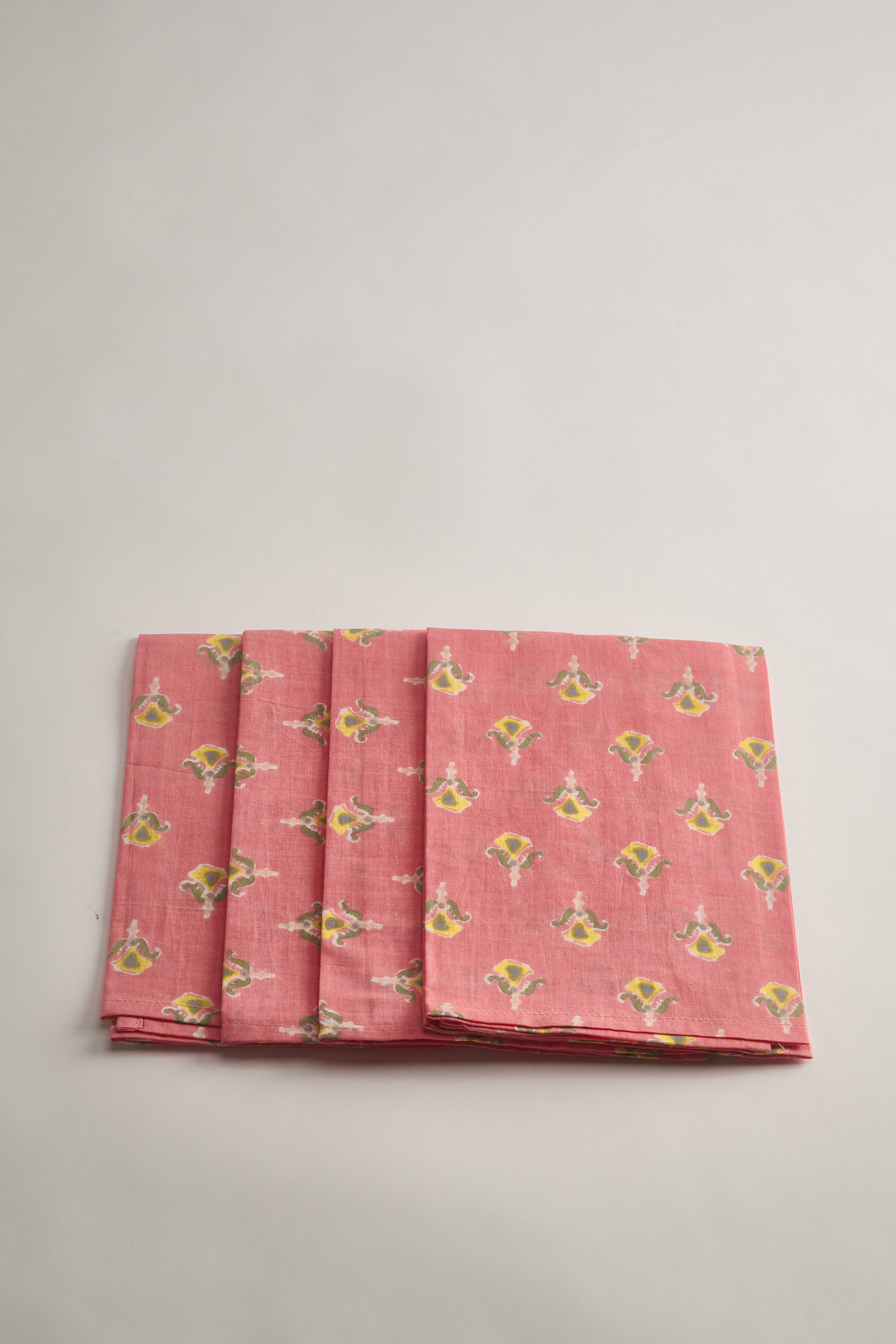 Coral Blurred Floral Napkins
