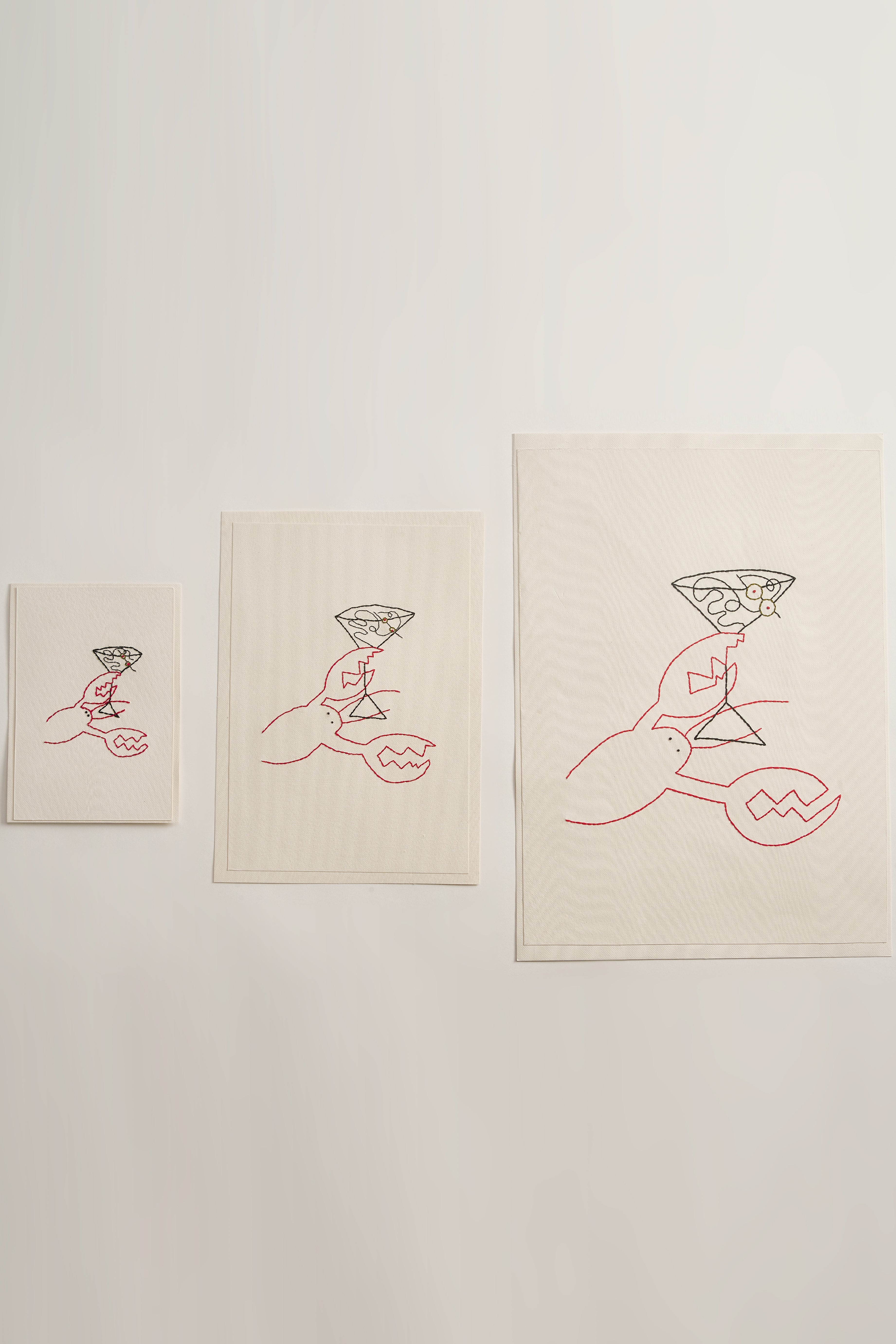 Hand Embroidered La Lob Card