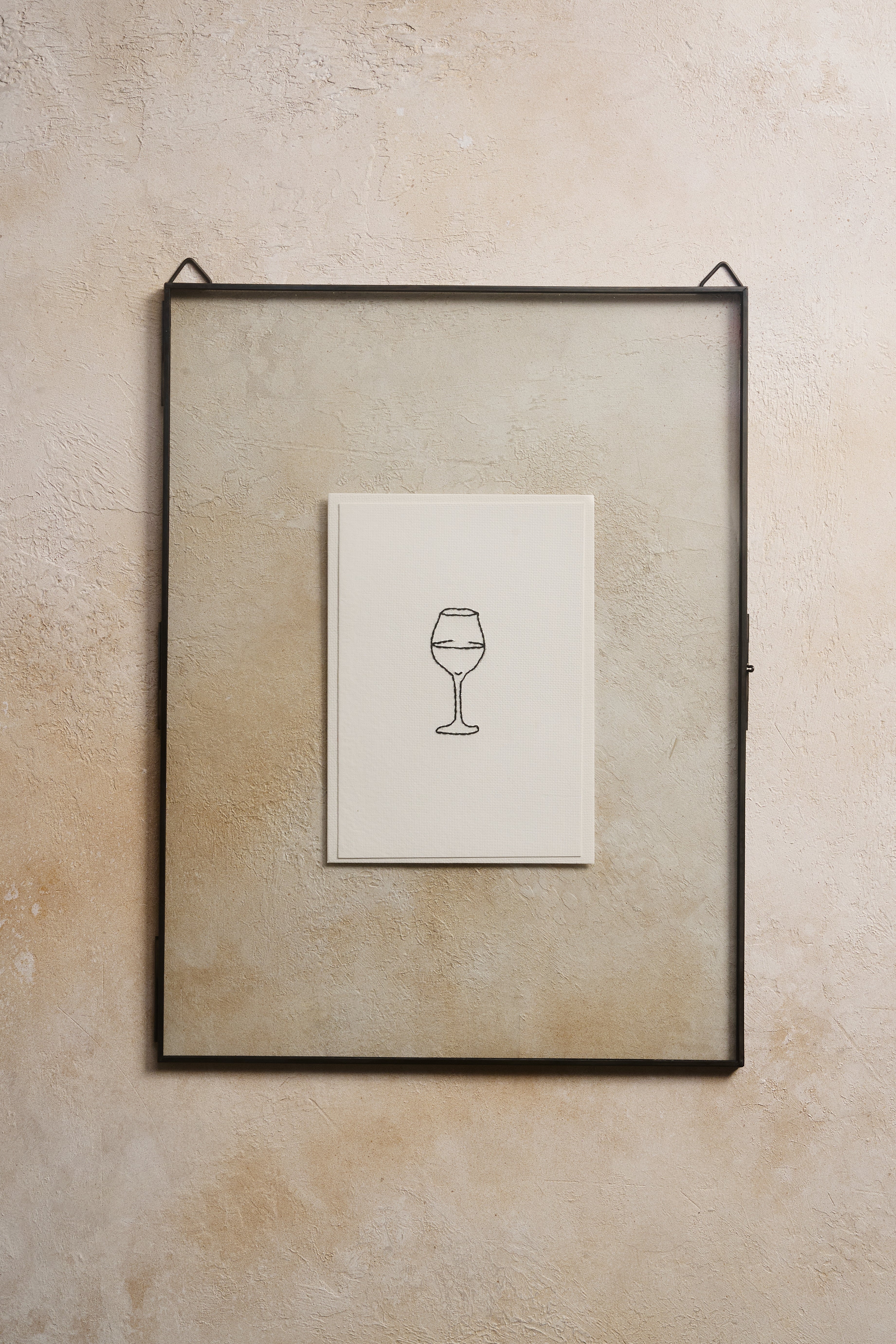 Hand-Embroidered Wine Card