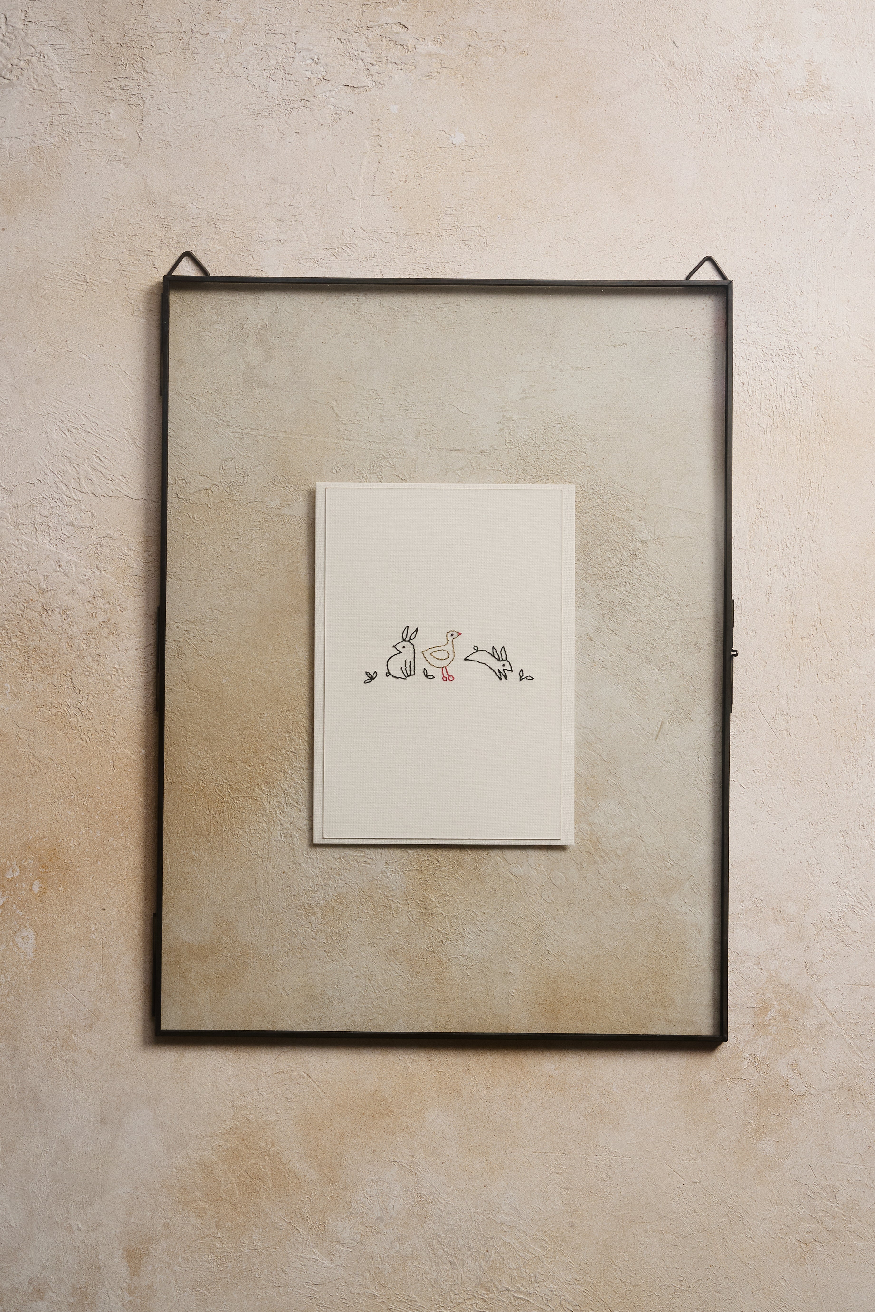Hand Embroidered Spring Card