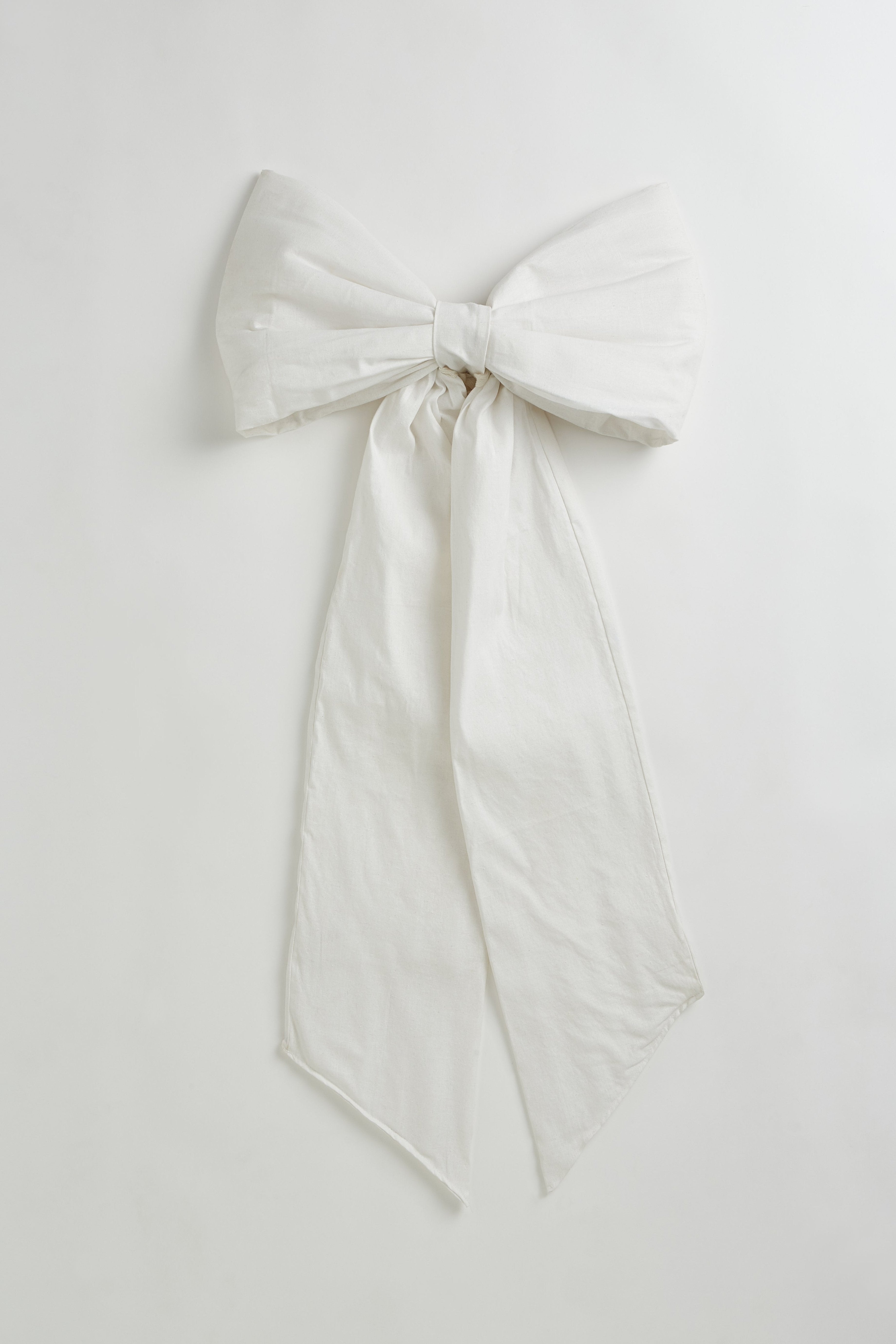 Oversized White Bow