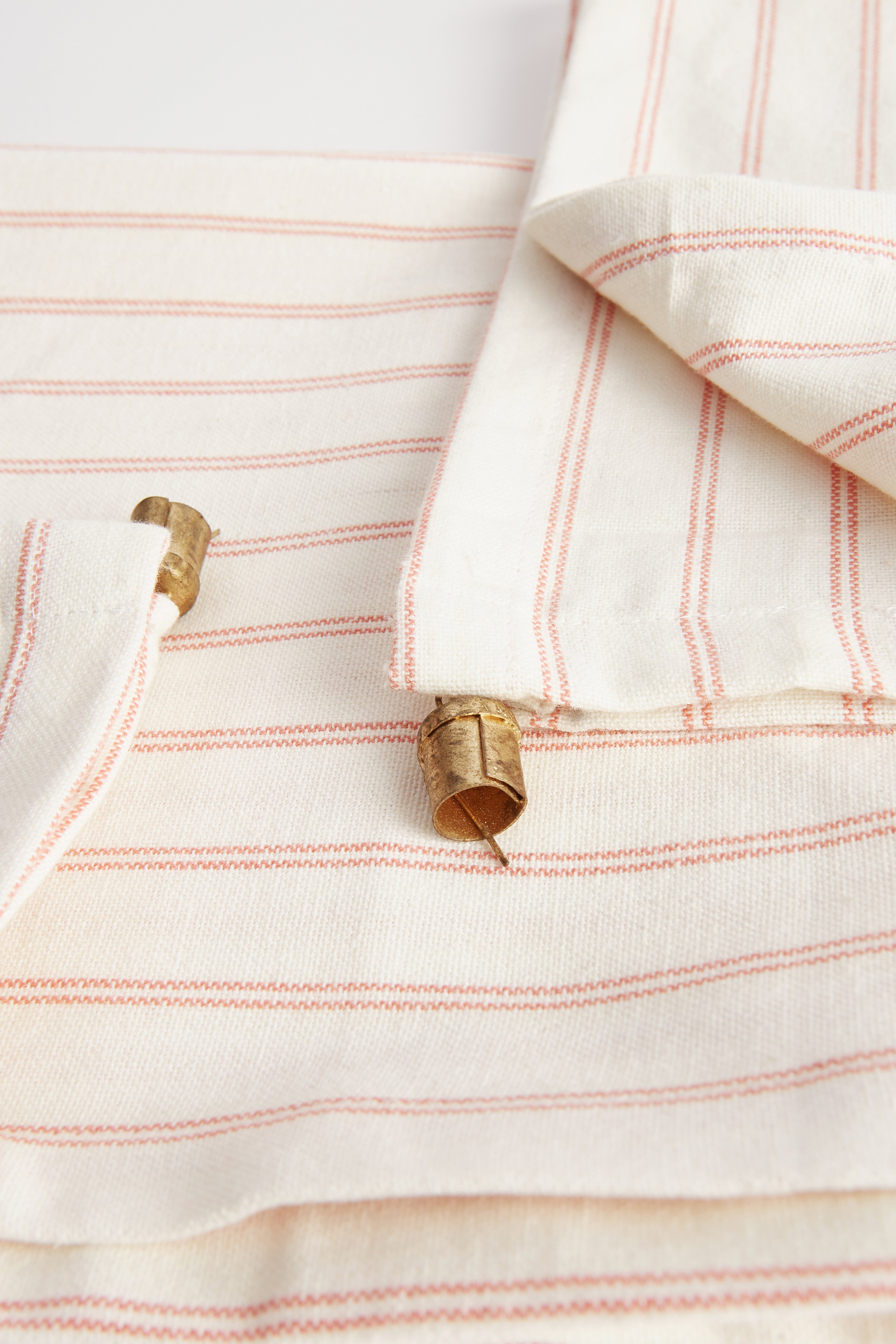 Stripe & Bell - Red & White Napkins