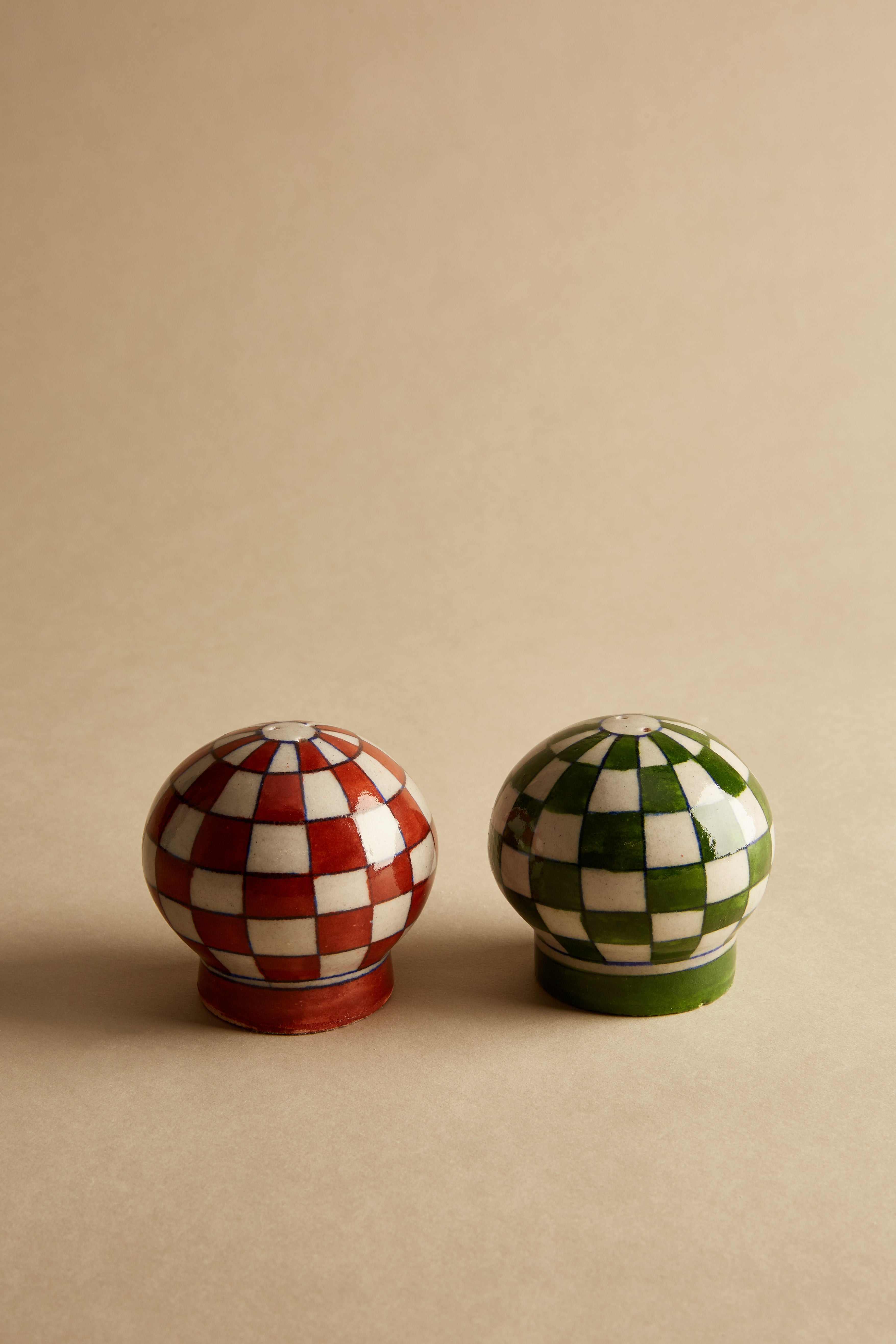 The Chequered Salt & Pepper Shakers