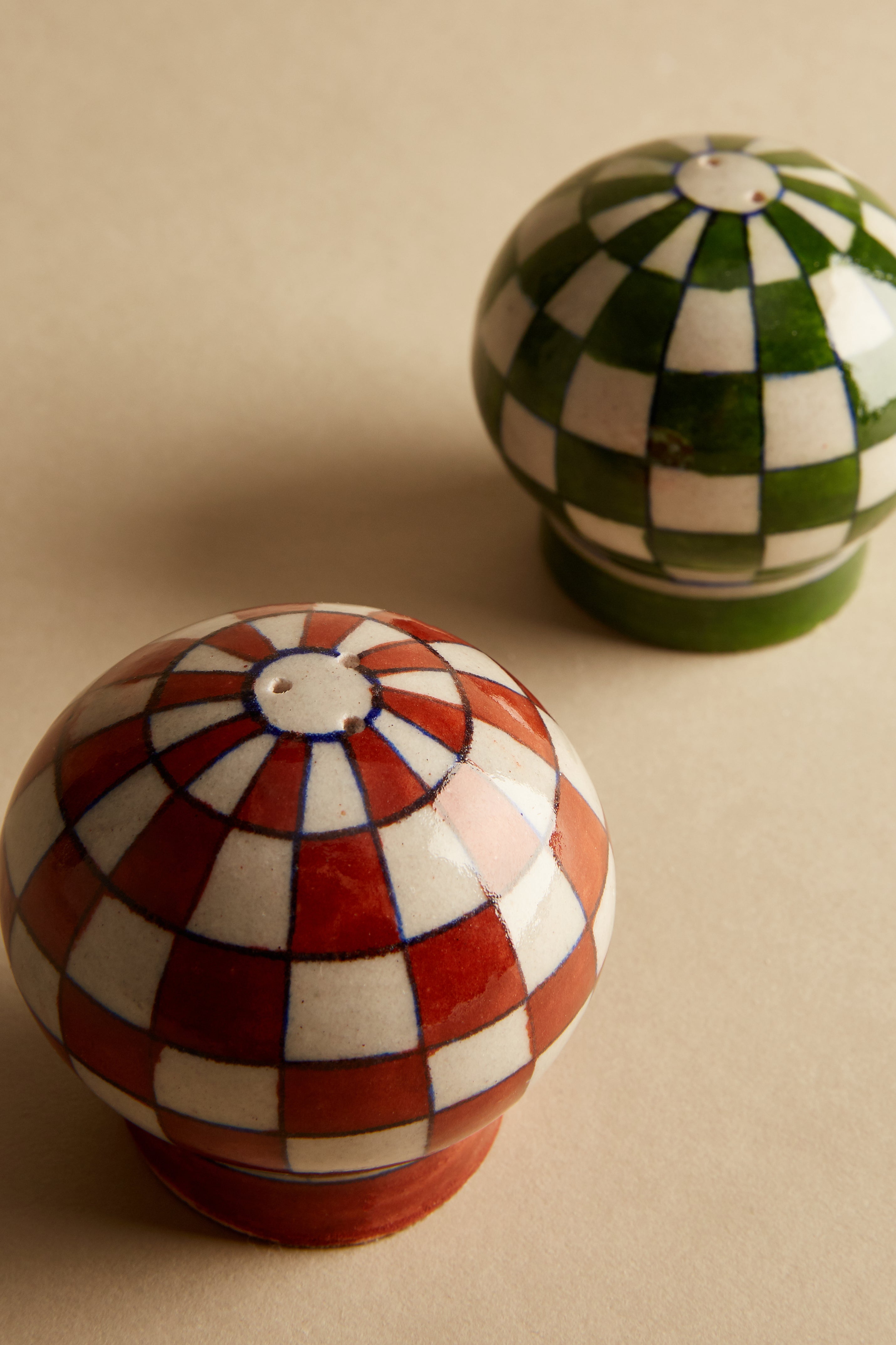 The Chequered Salt & Pepper Shakers