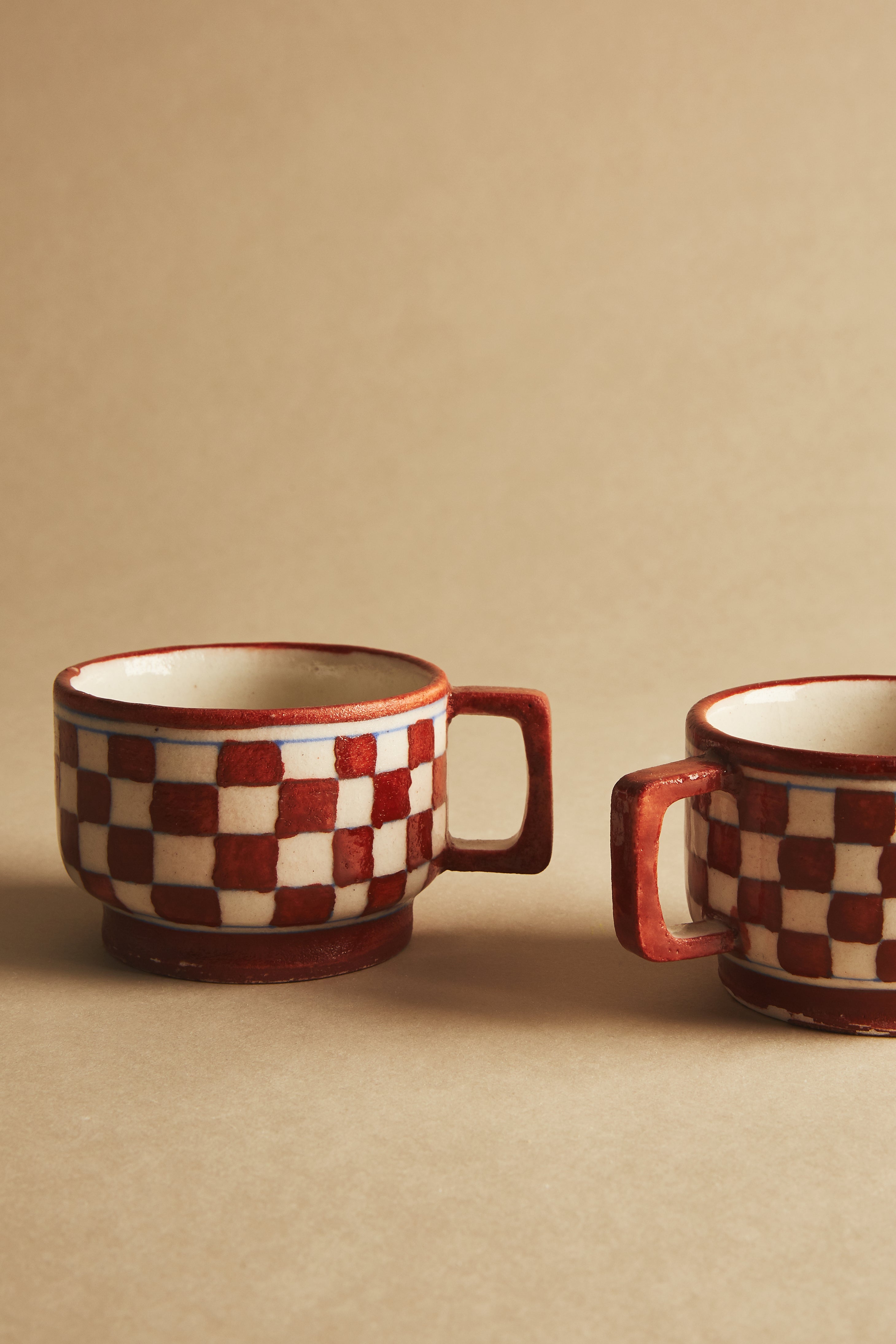 The Chequered Cappuccino Cups