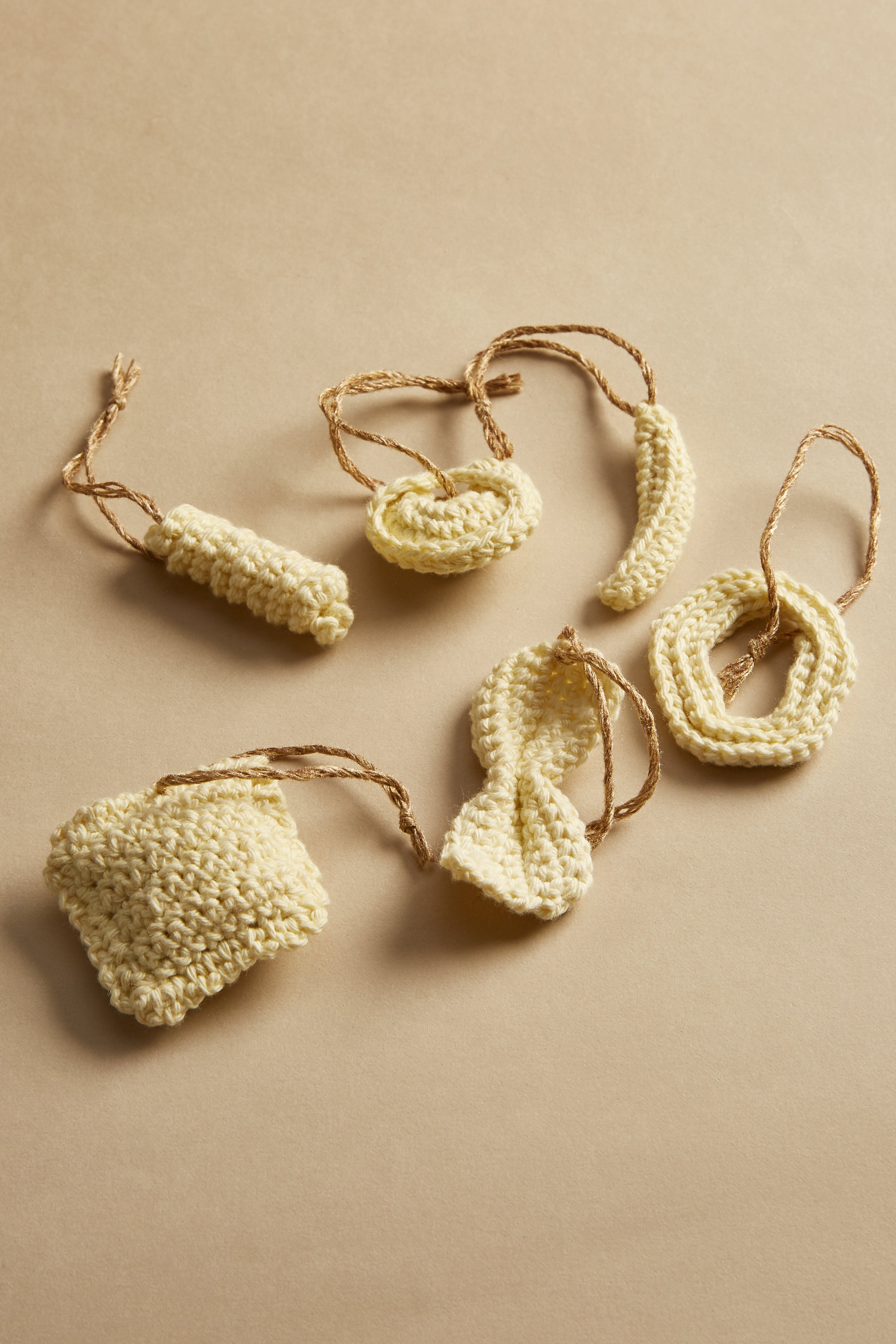 Hand Crochet Pasta Baubles