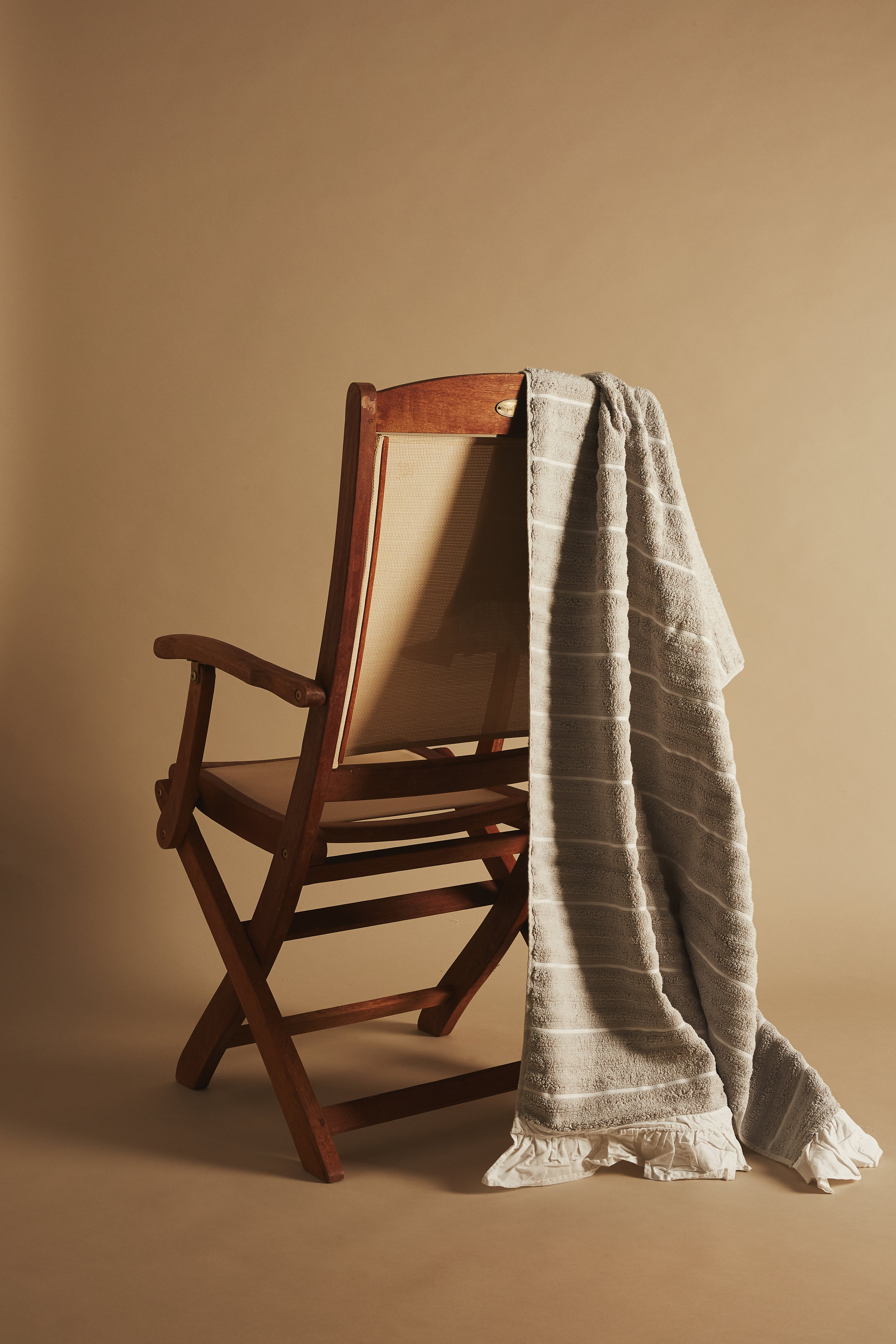 Mid Stripe Frill Towel