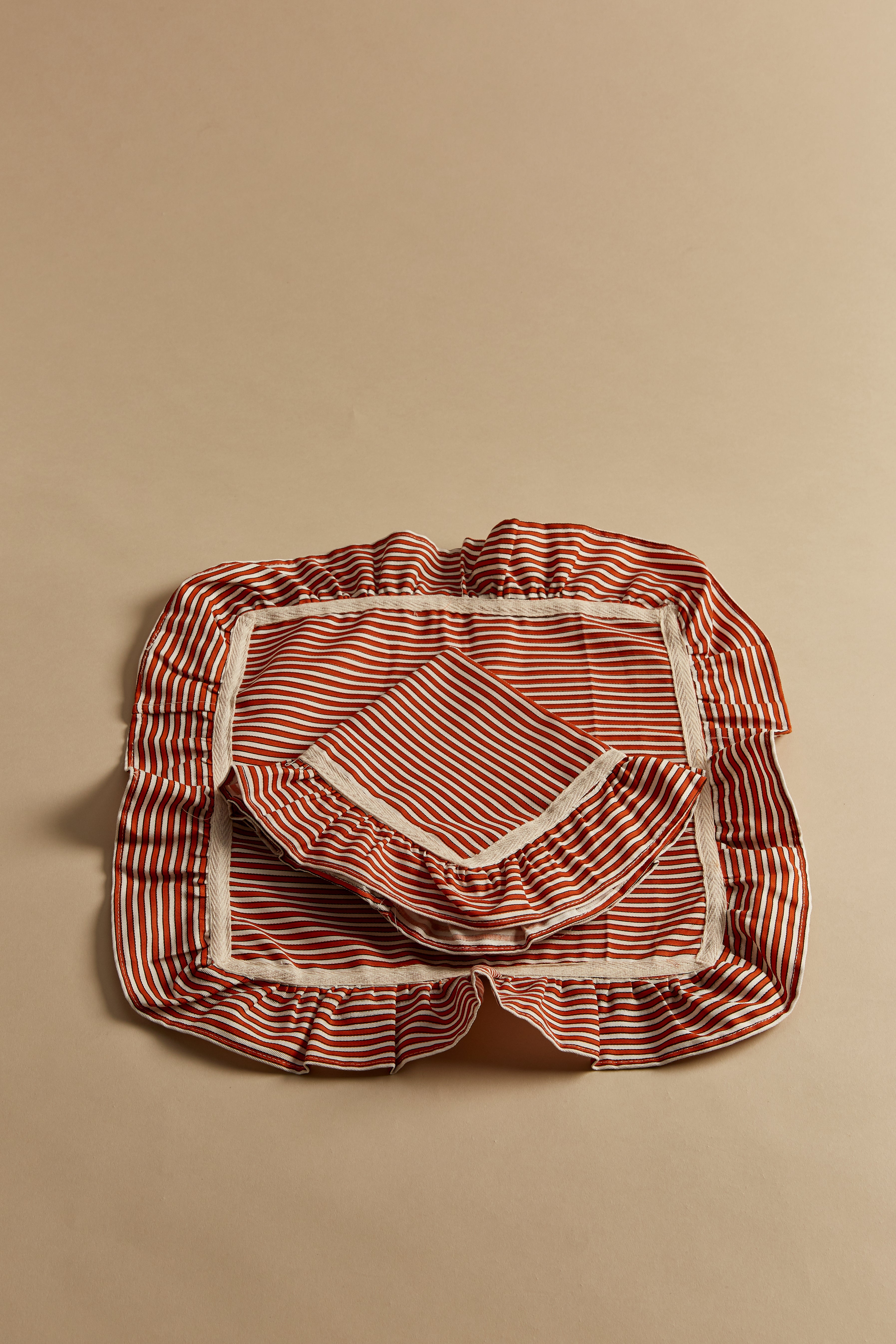 Burnt Orange Stripe Napkins