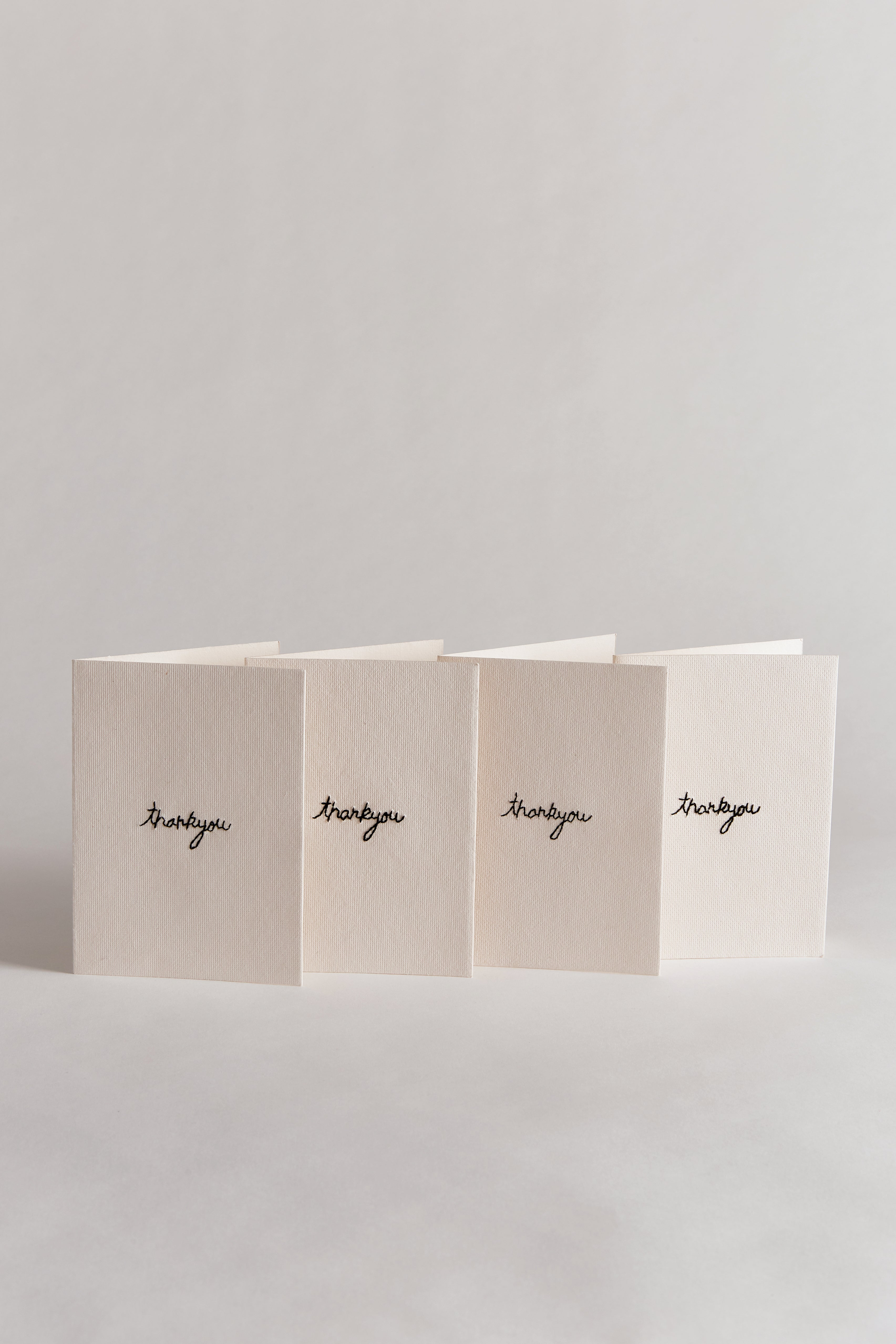 Customised Hand Embroidered Thank You Cards & Envelopes