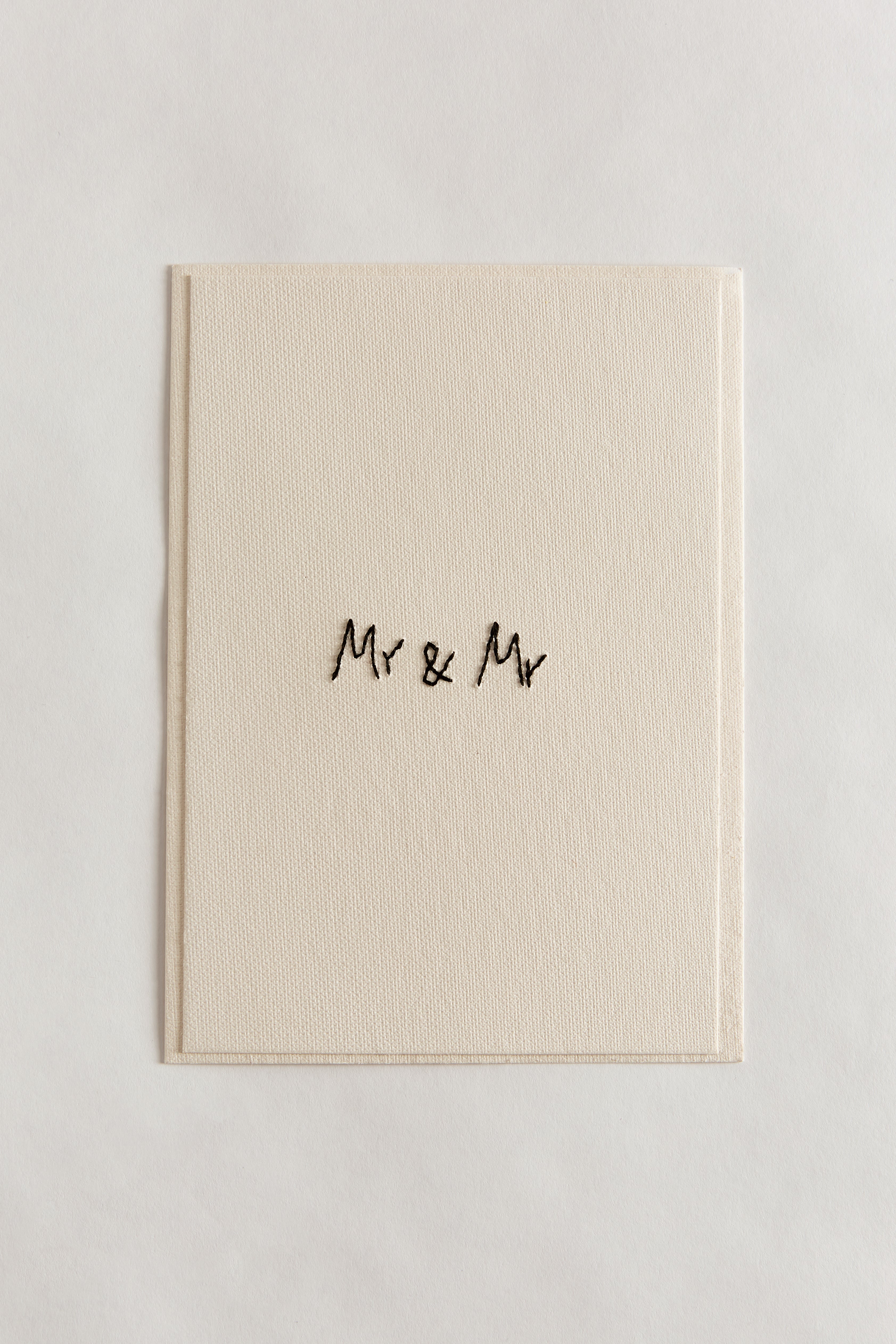 Hand Embroidered Wedding Card
