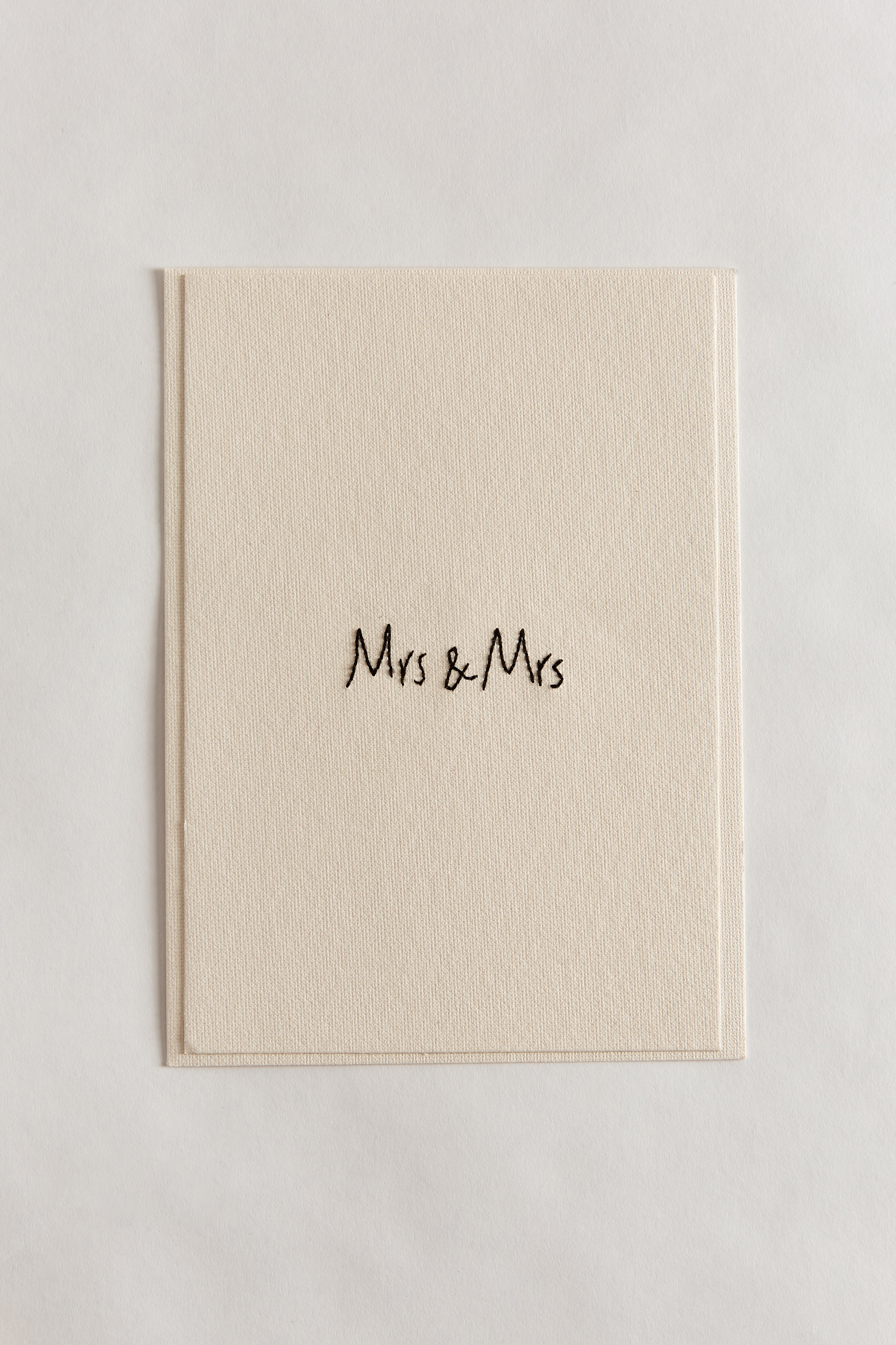 Hand Embroidered Wedding Card
