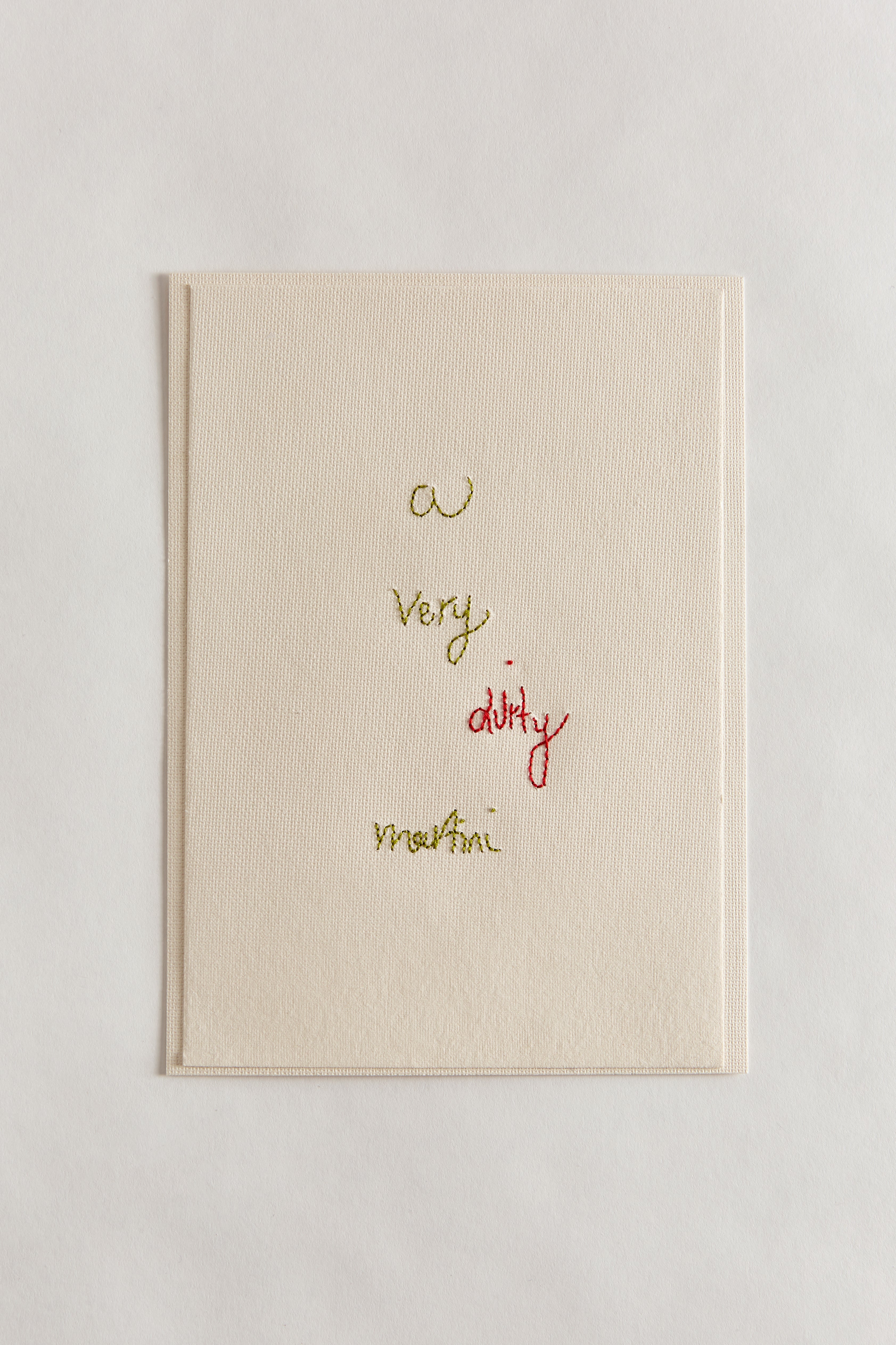 Hand Embroidered A Very Dirty Martini Card