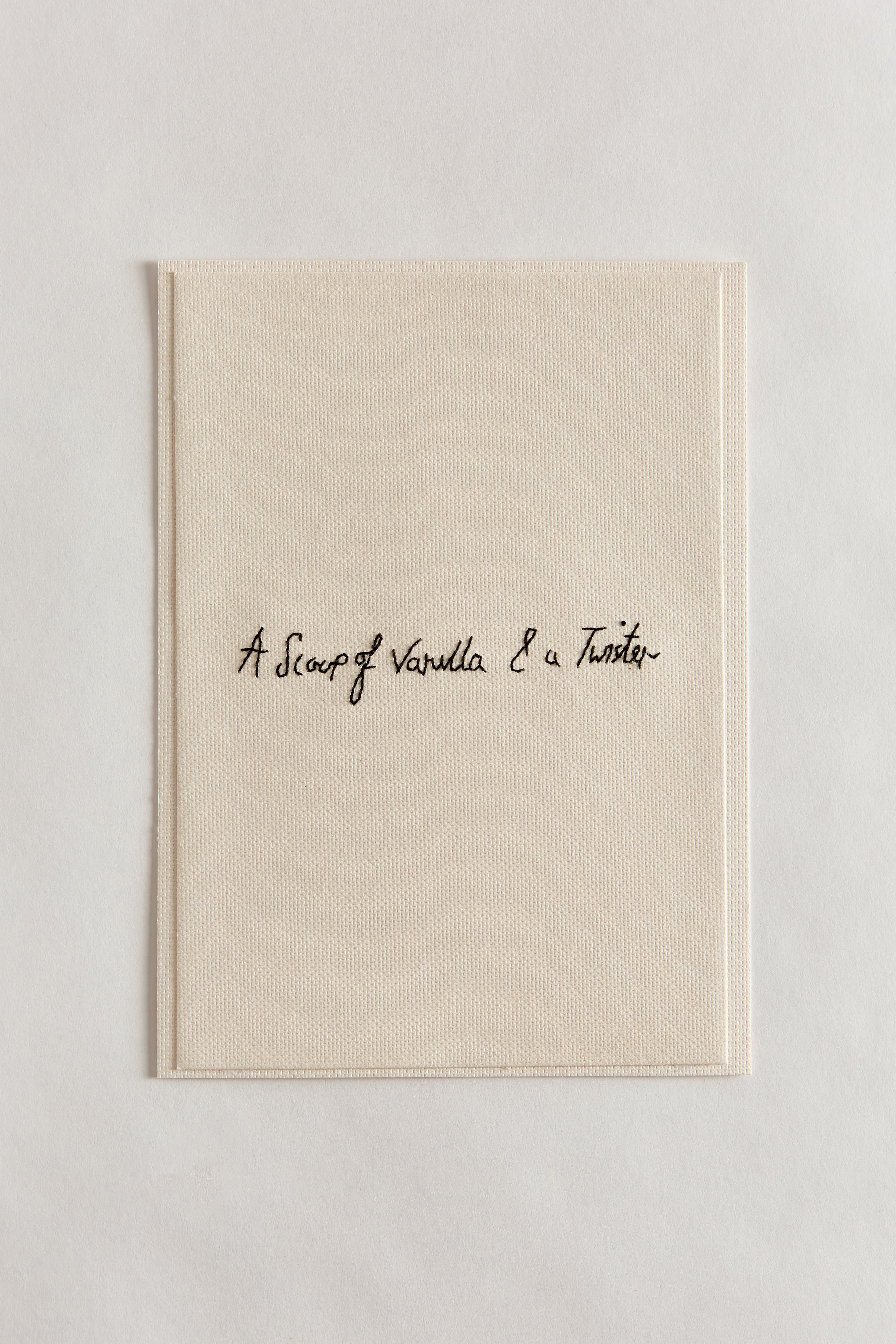 Customised Hand Embroidered Text Card