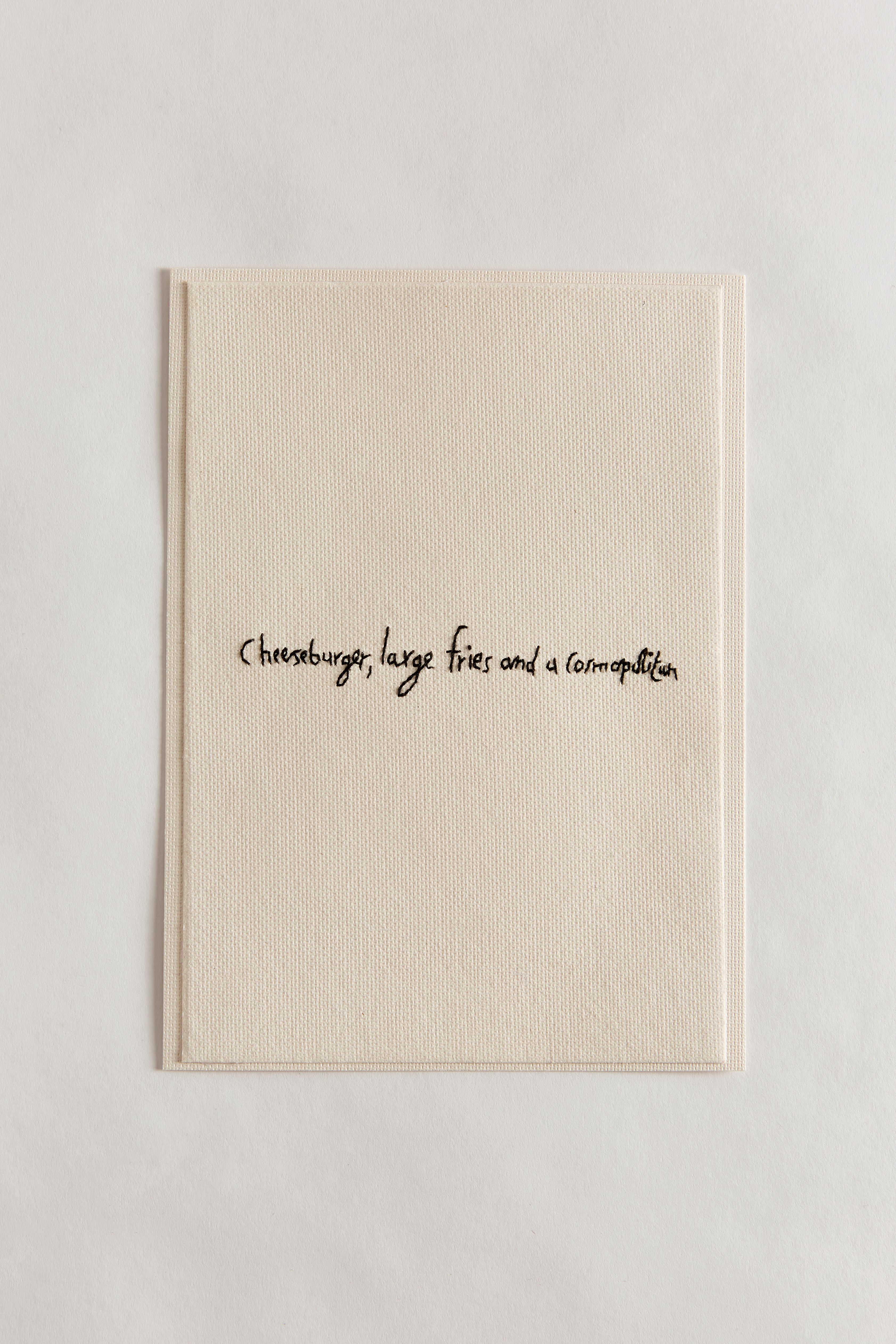Customised Hand Embroidered Text Card