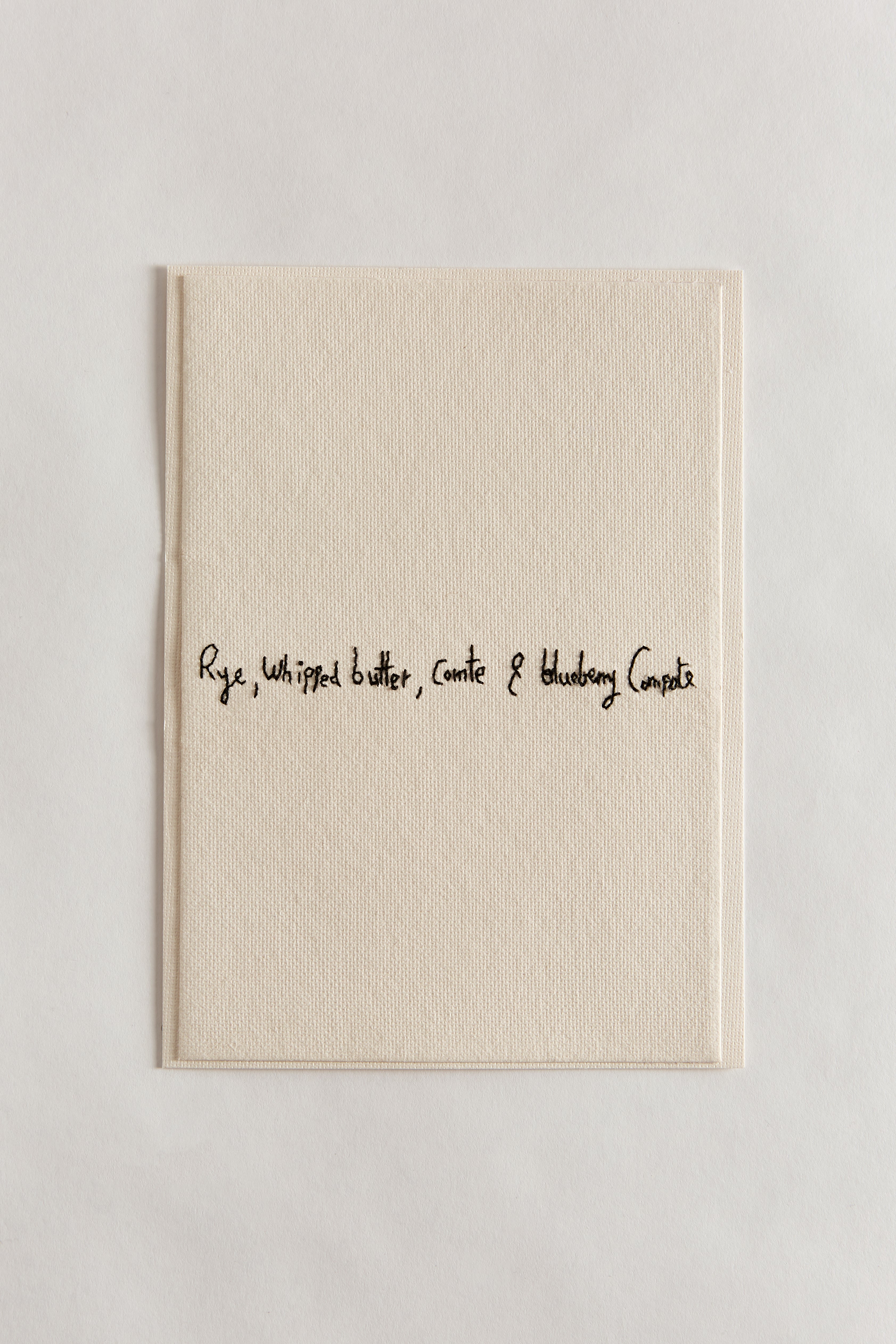 Hand Embroidered Rye & Whipped Butter Card