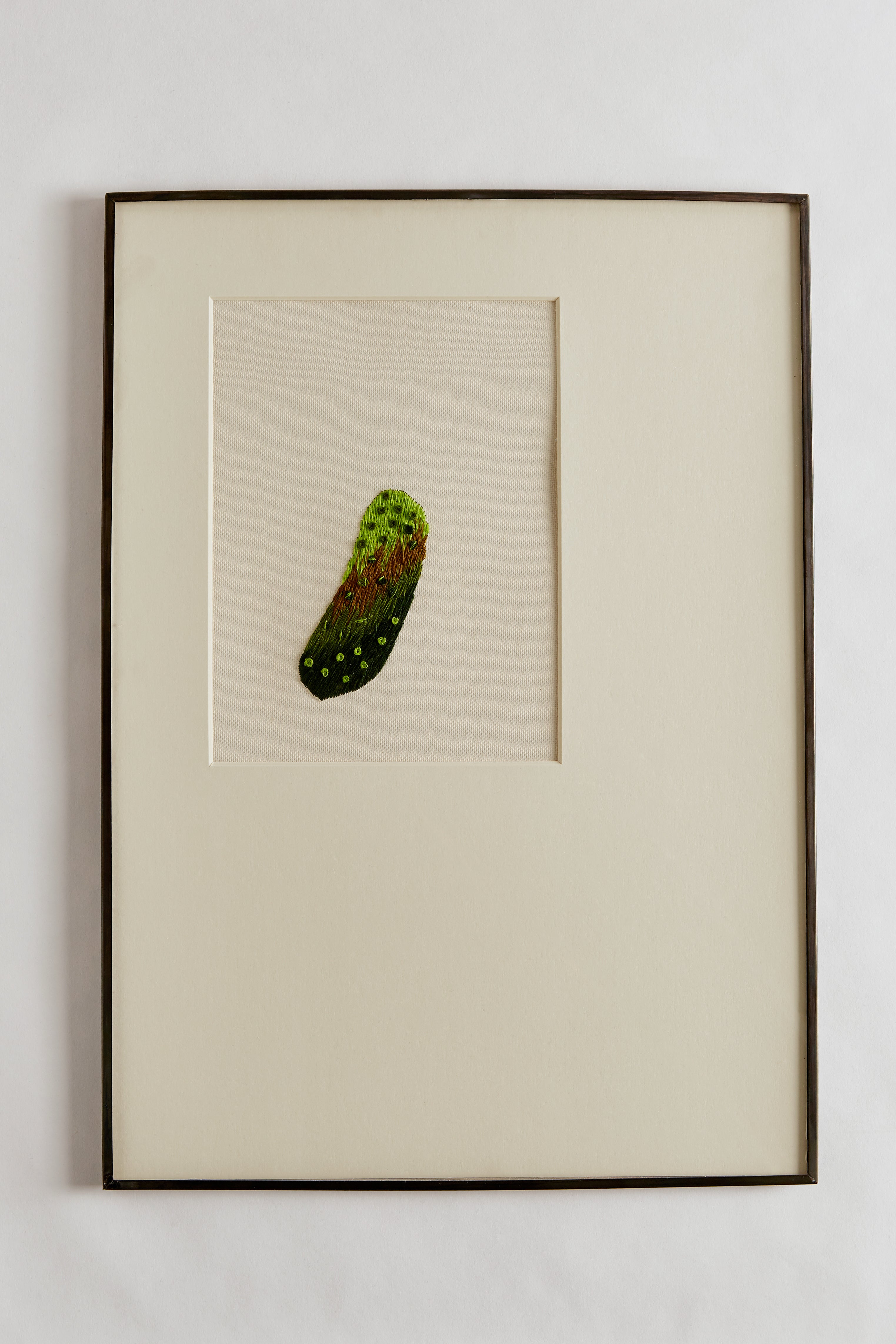 A4 Hand Embroidered Gherkin Card