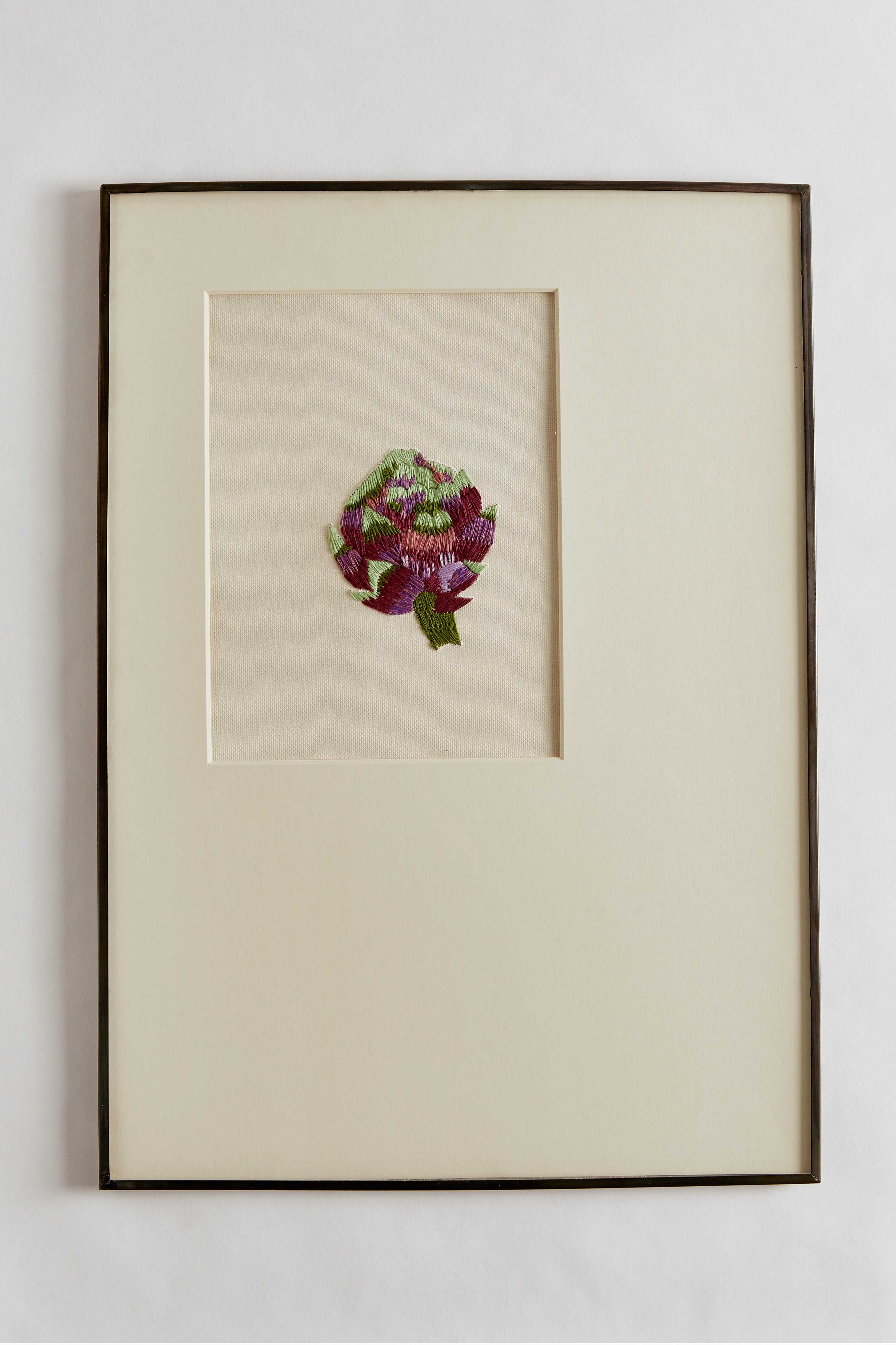 A4 Hand Embroidered Artichoke Card