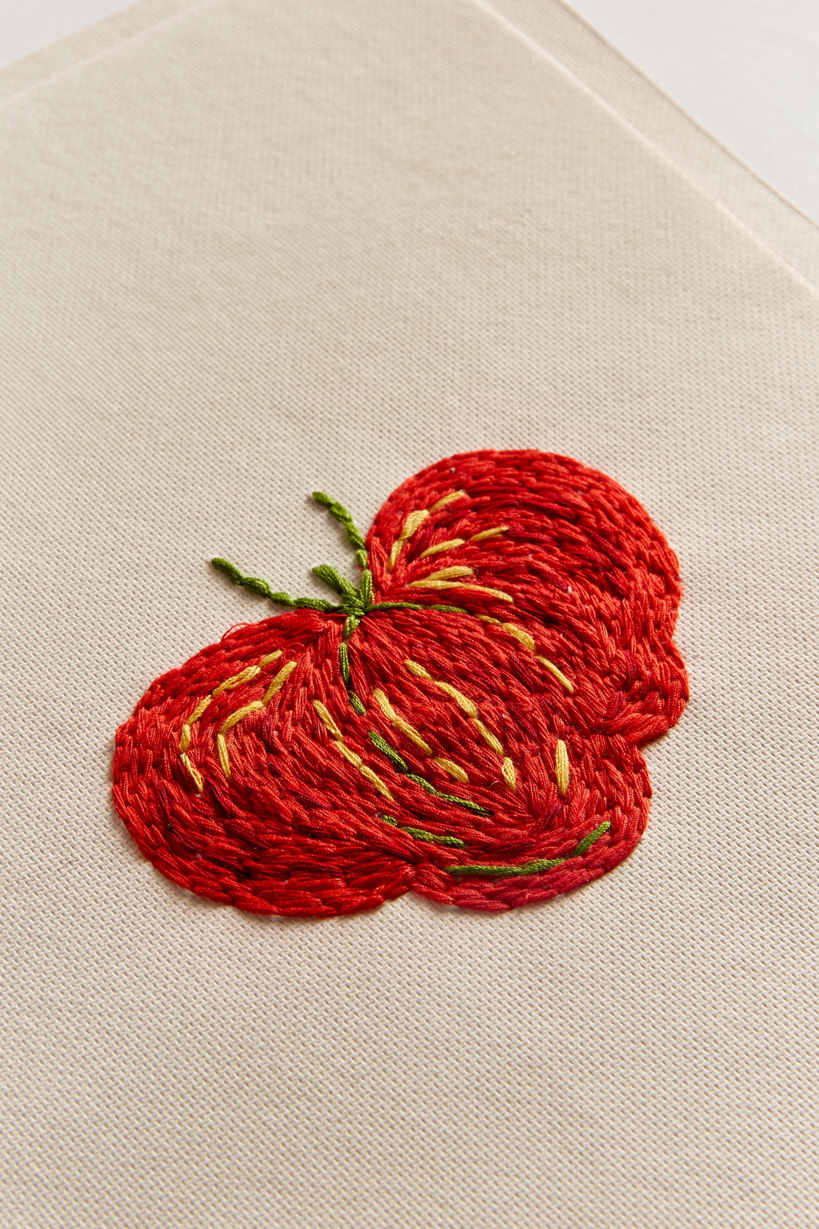 A4 Hand Embroidered Heirloom Tomato Card