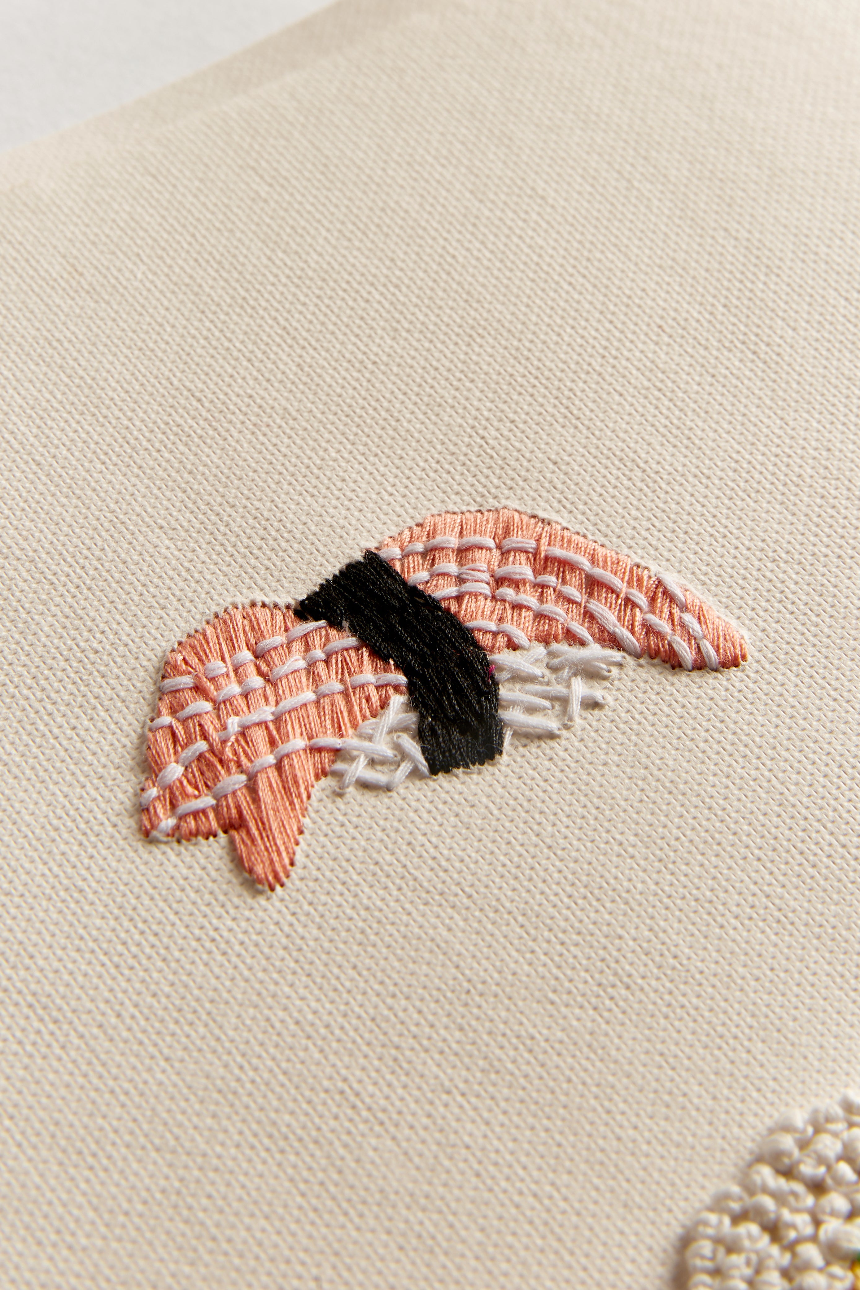 A3 Hand Embroidered Sushi Card
