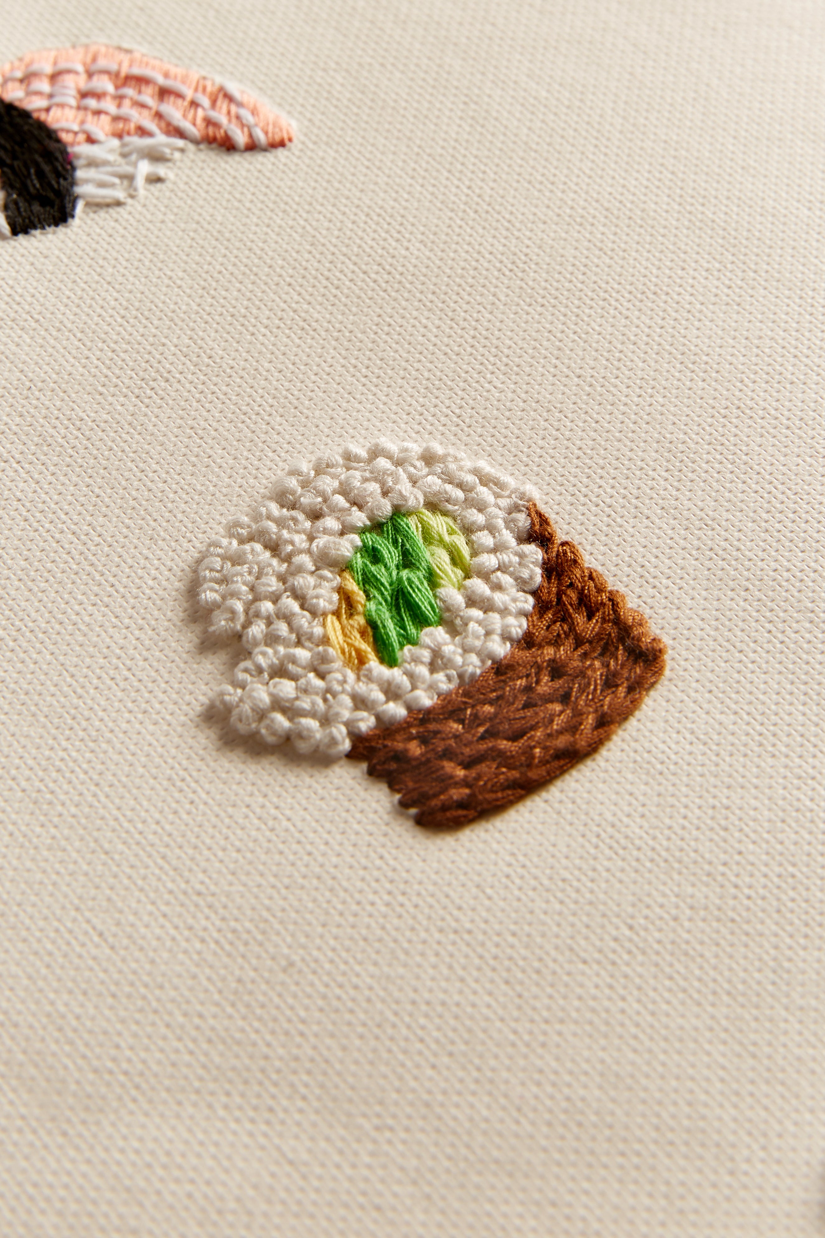 A3 Hand Embroidered Sushi Card