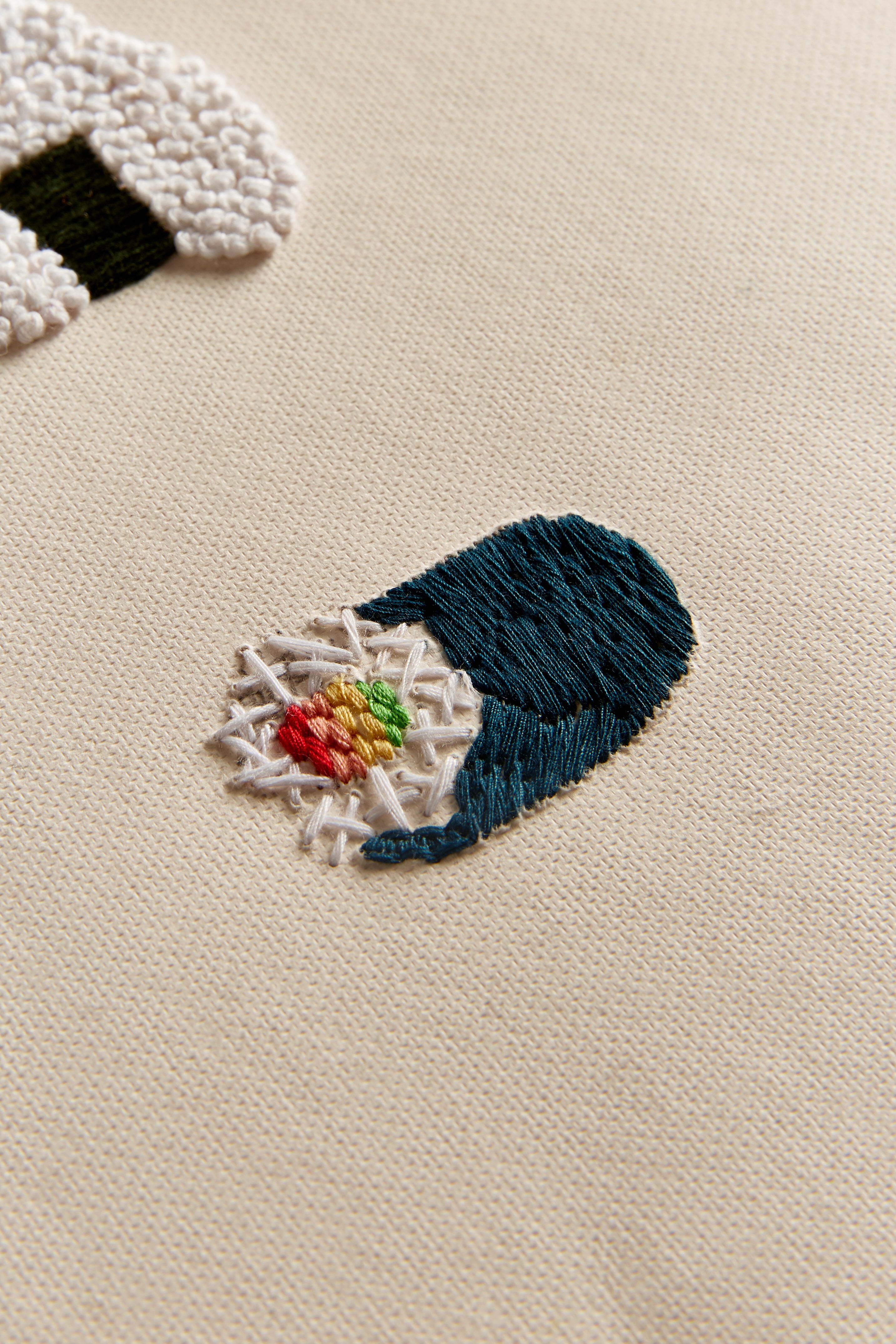 A3 Hand Embroidered Sushi Card
