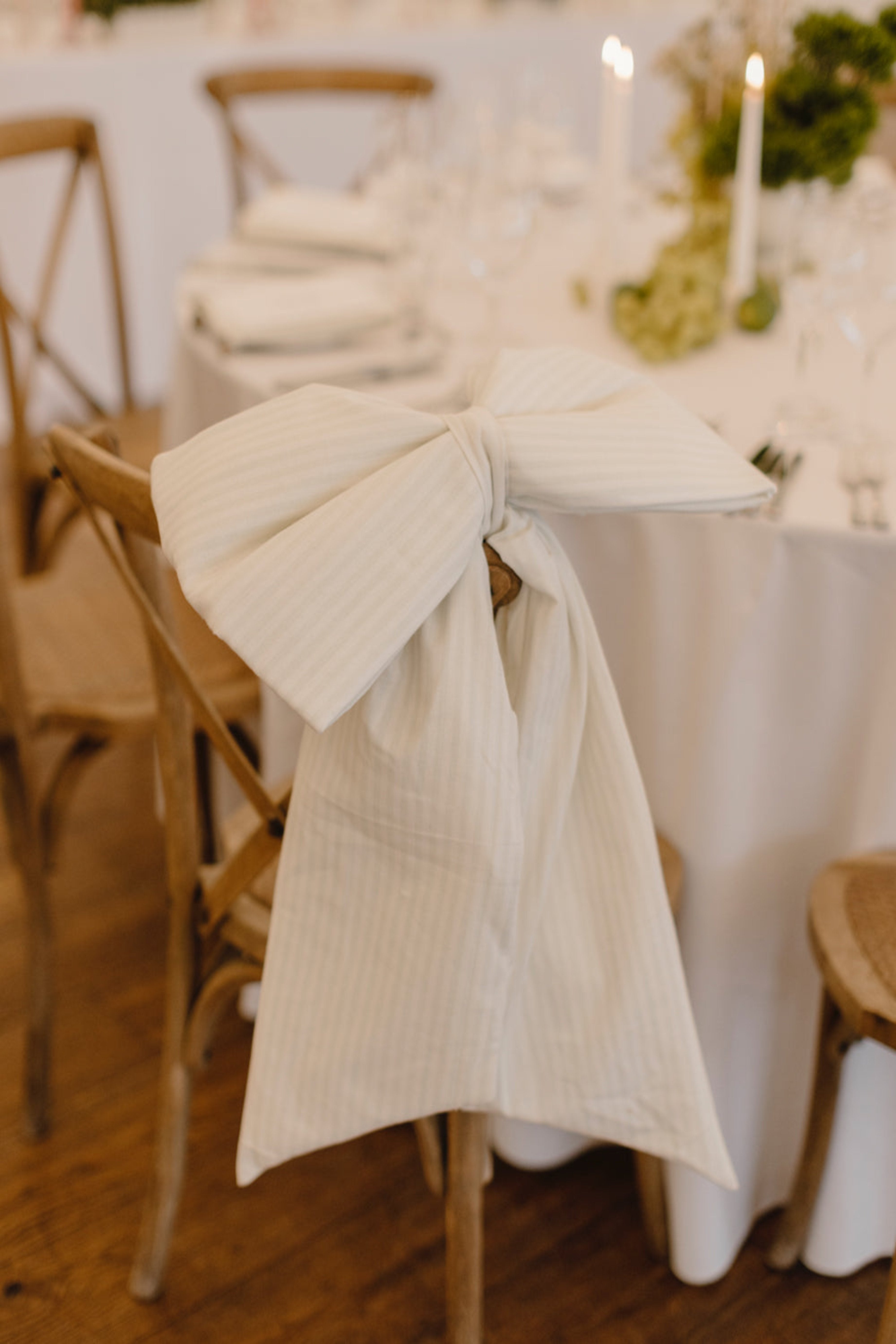 Oversized Pistachio & White Bow