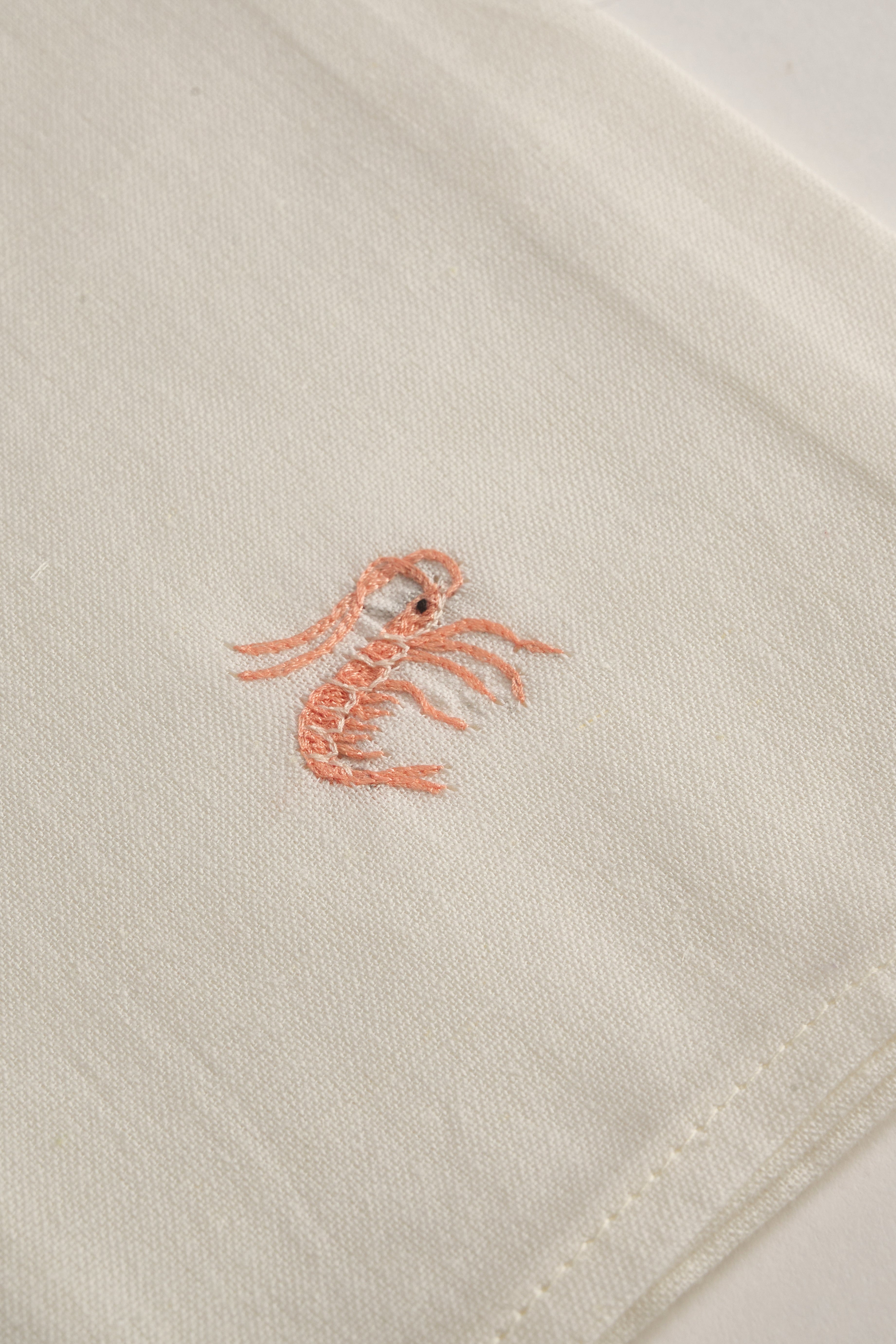 Hand Embroidered Coastal Girl Napkins