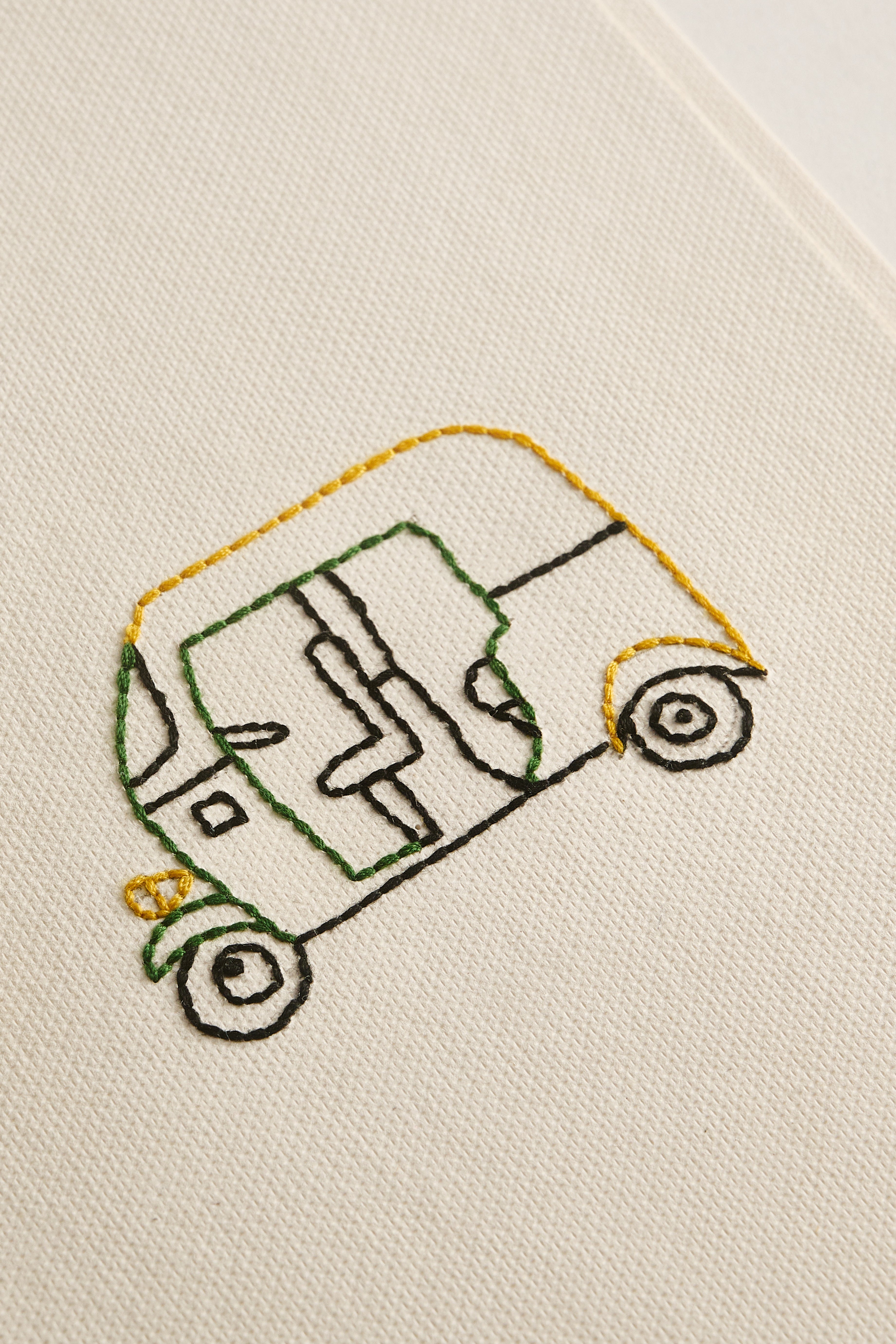 Hand Embroidered Rickshaw Card