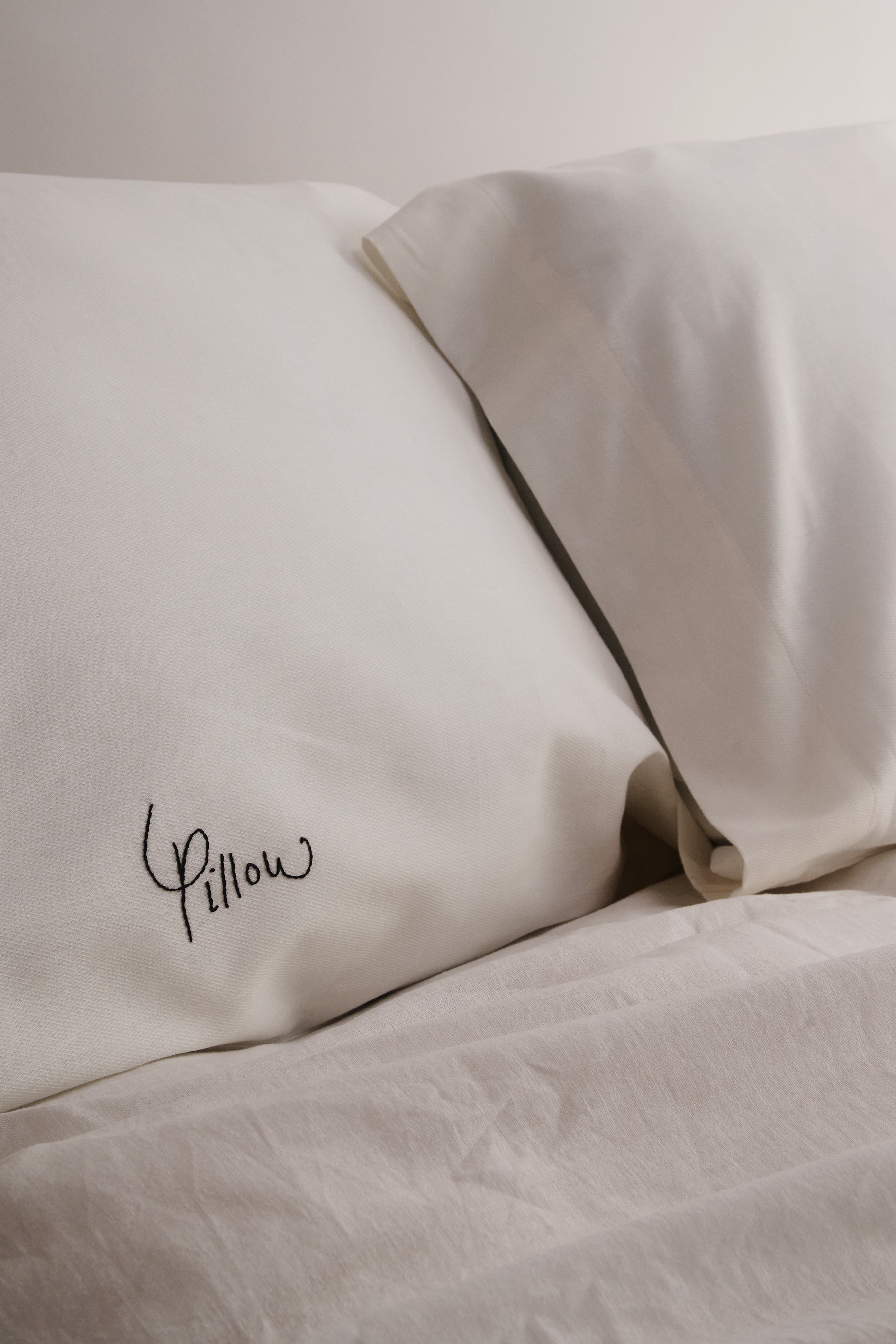 Hand Embroidered Pillowcases - Pillow Talk