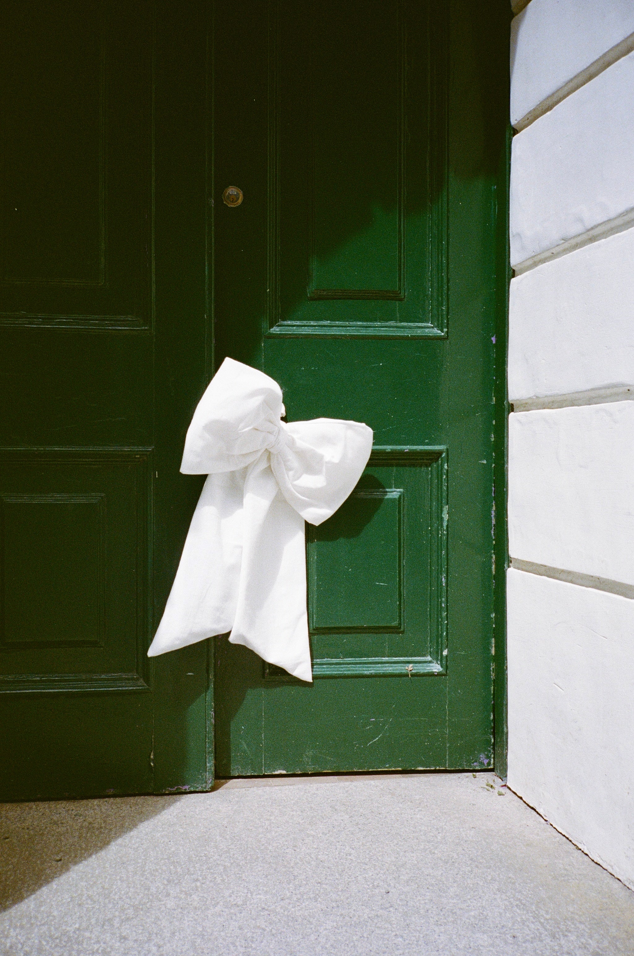 Oversized White Bow