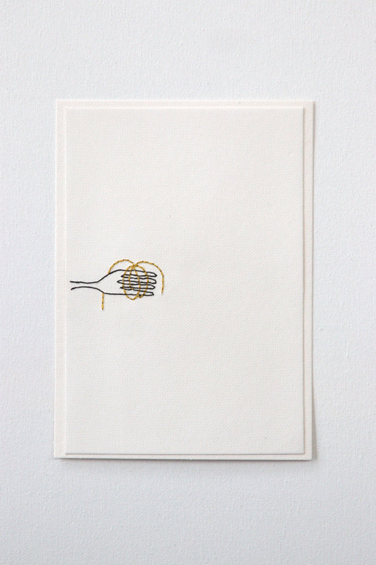 Hand Embroidered Spaghetti Card