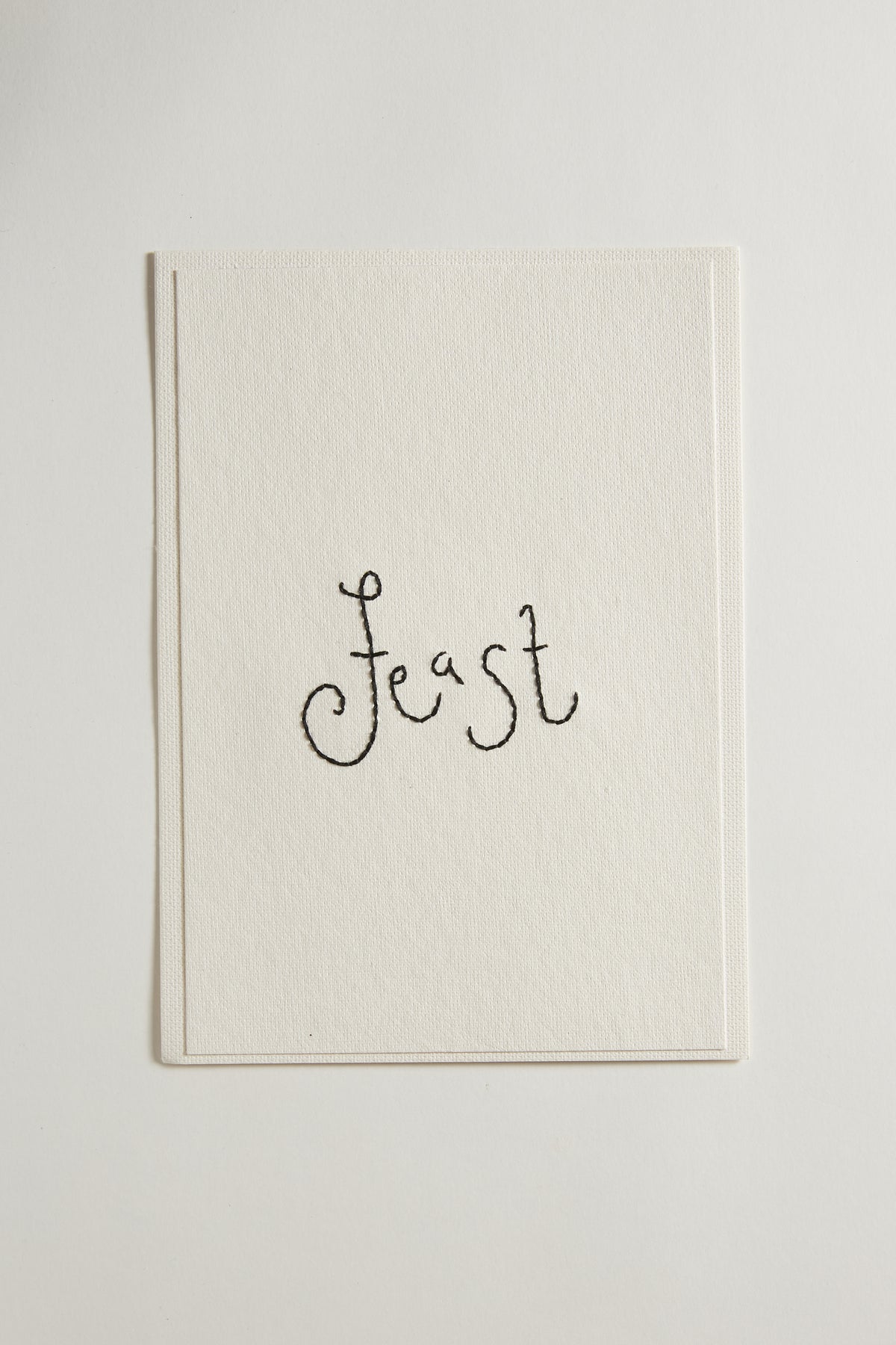 Hand Embroidered Feast Card