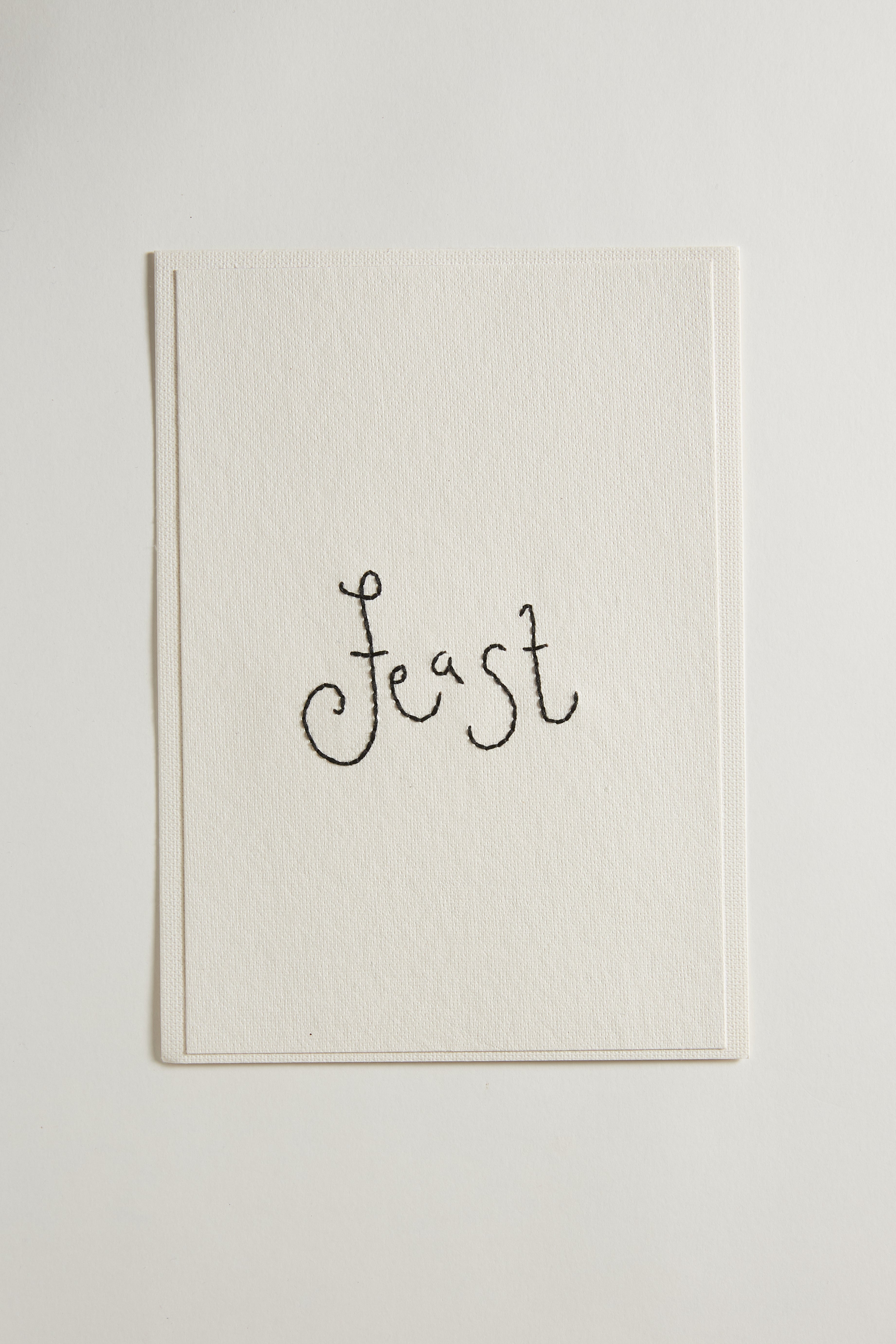 Hand Embroidered Feast Card