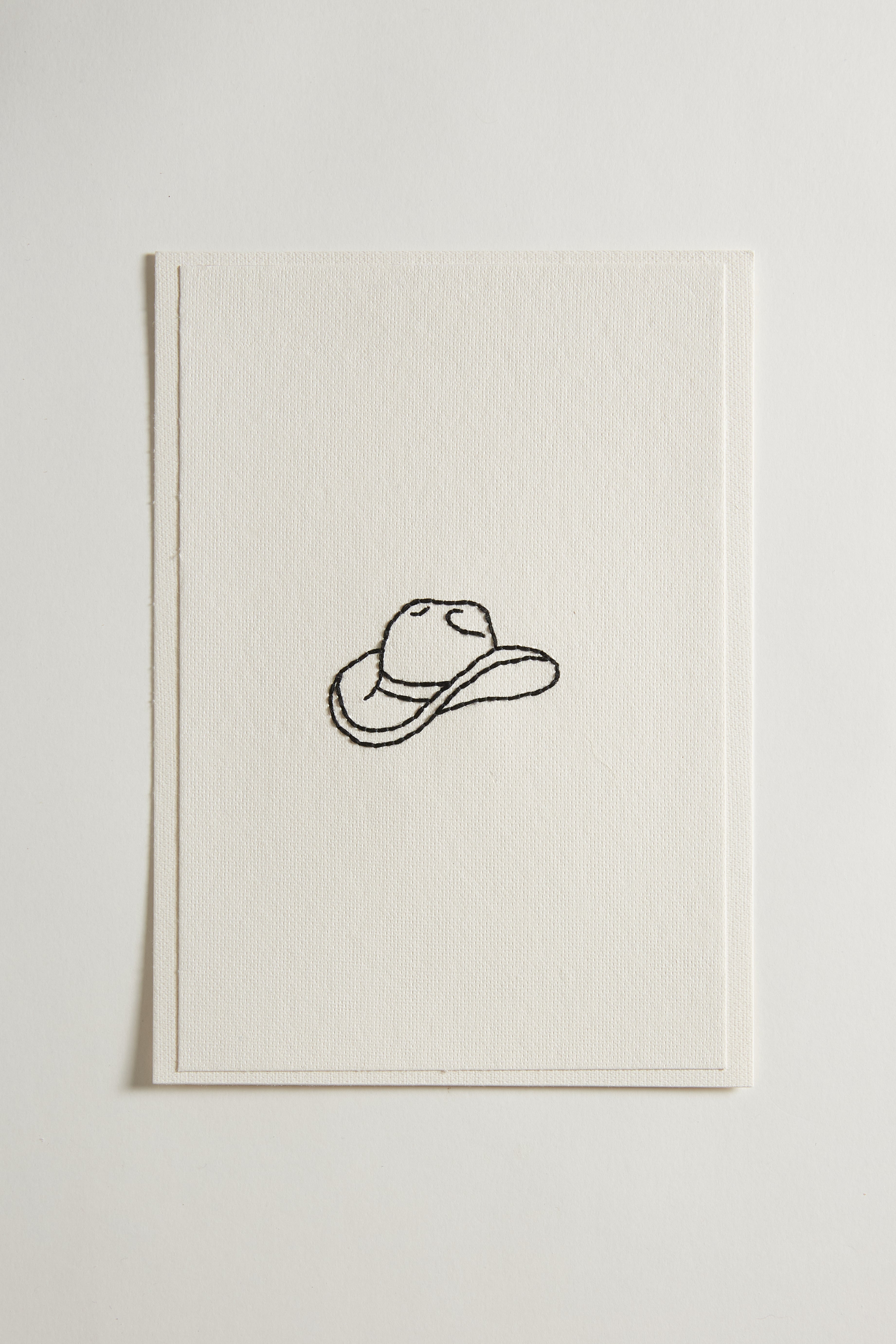 Hand Embroidered Cowboy Hat Card