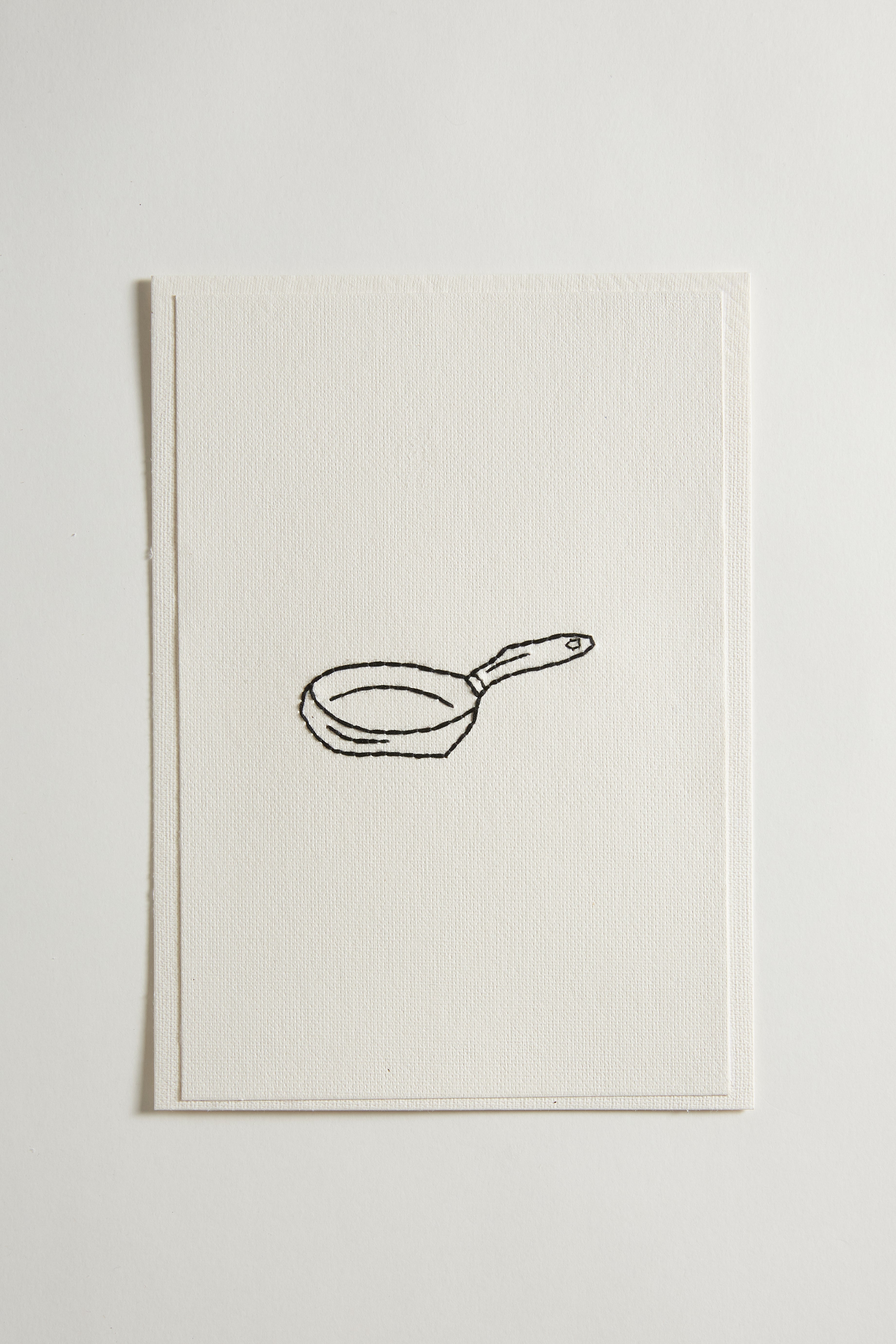 Hand Embroidered Saucepan Card