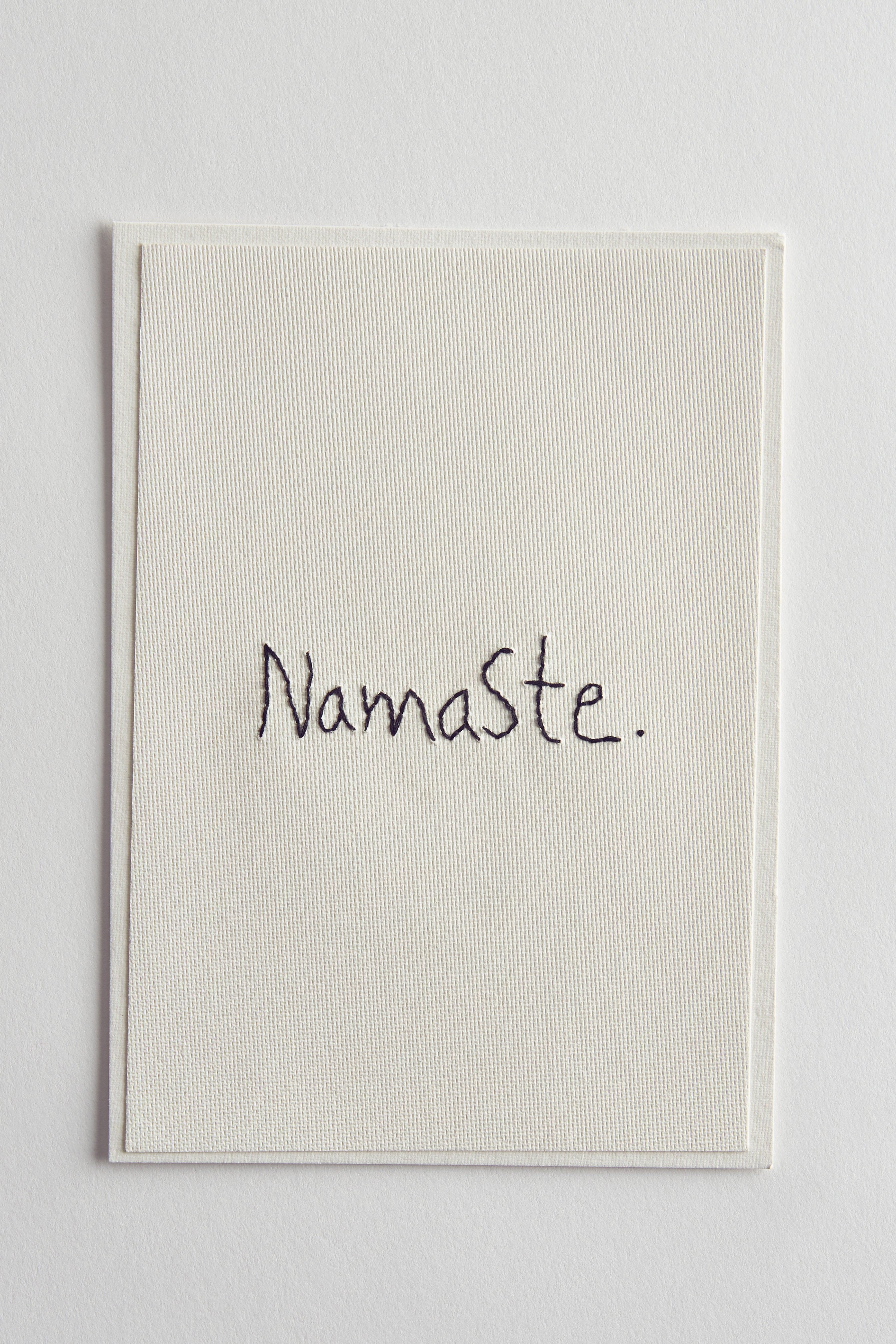 Hand Embroidered Namaste Card