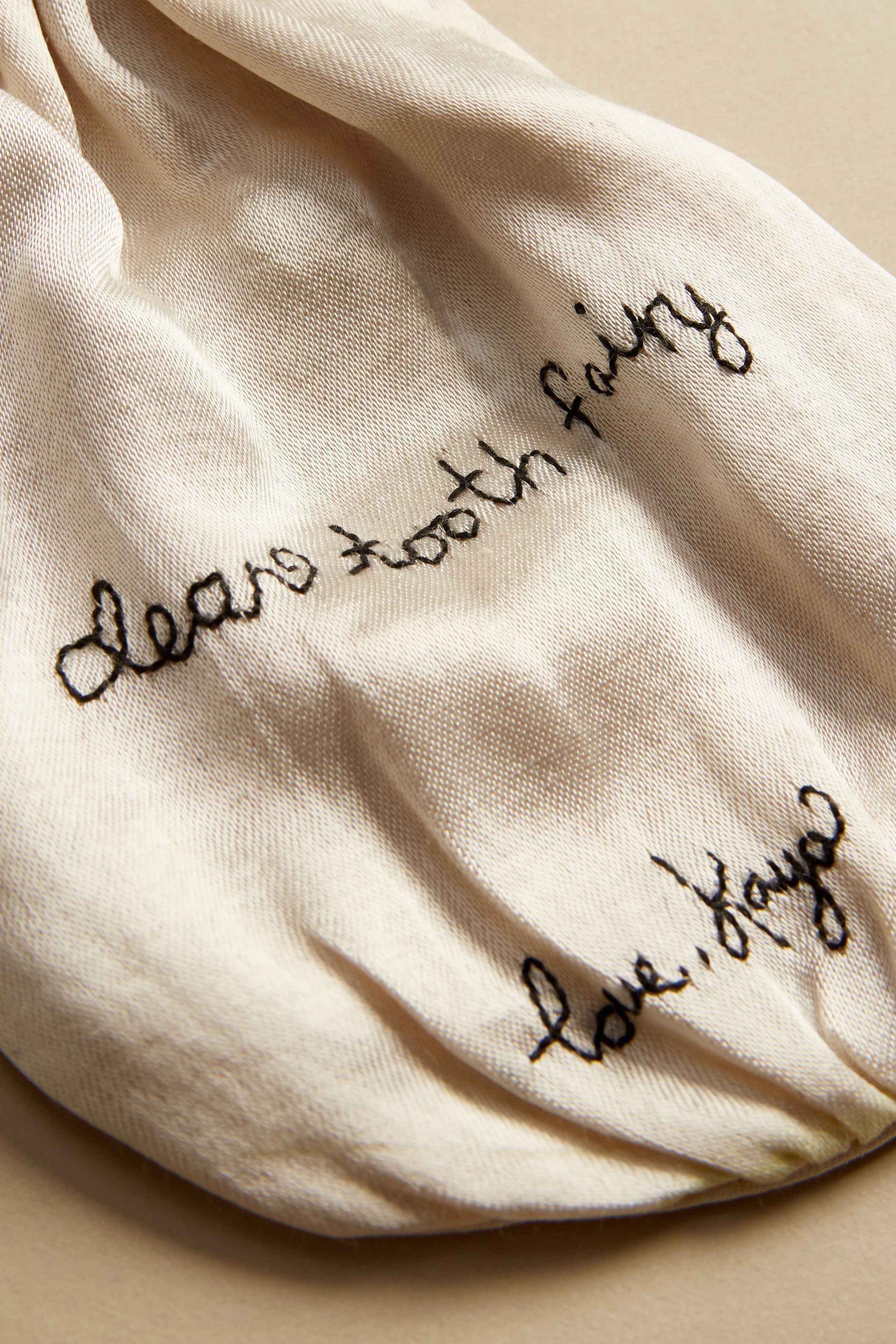 Customised Hand Embroidered Baby Silk Pouch