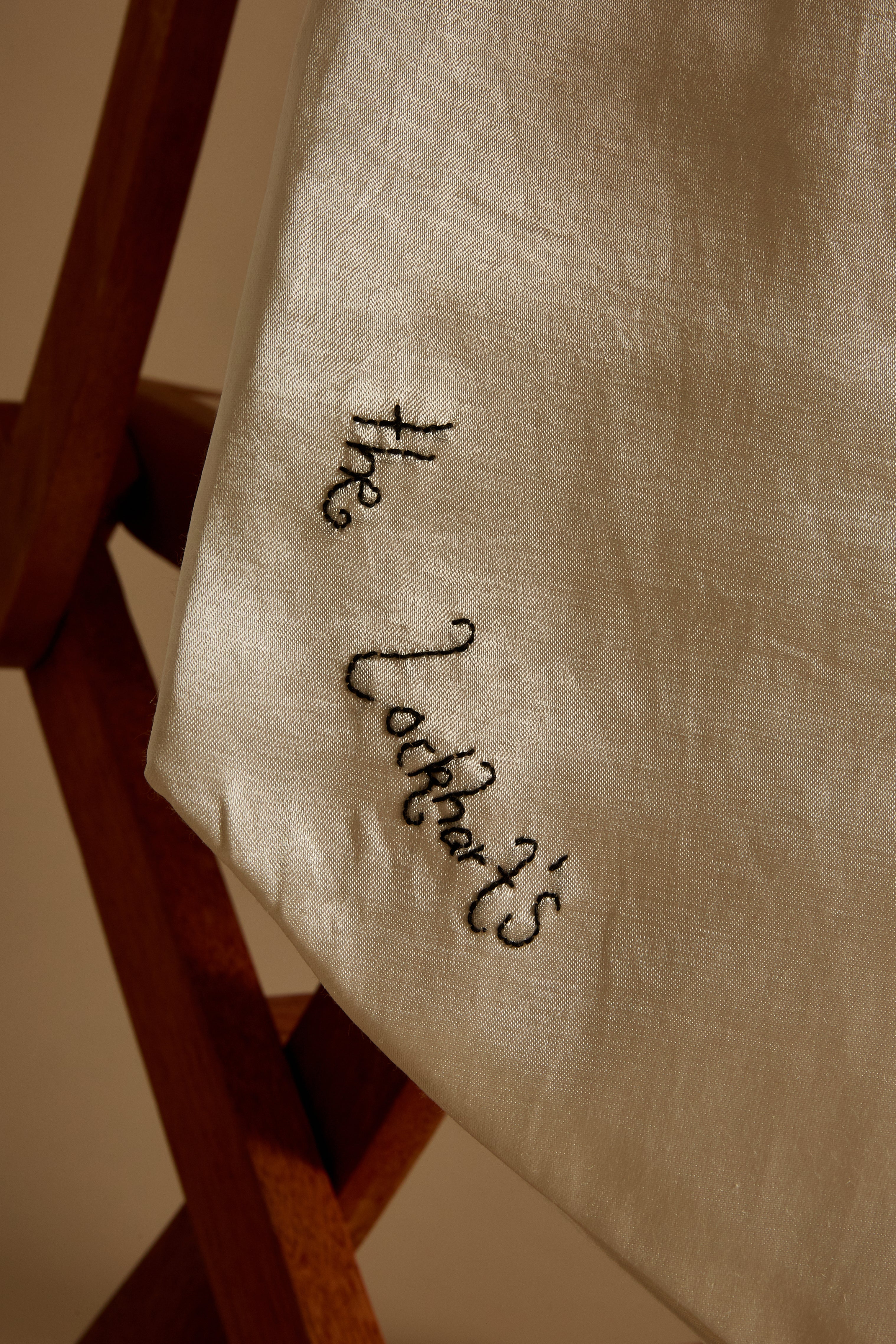 Customised Hand Embroidered Oversized Silk Bow