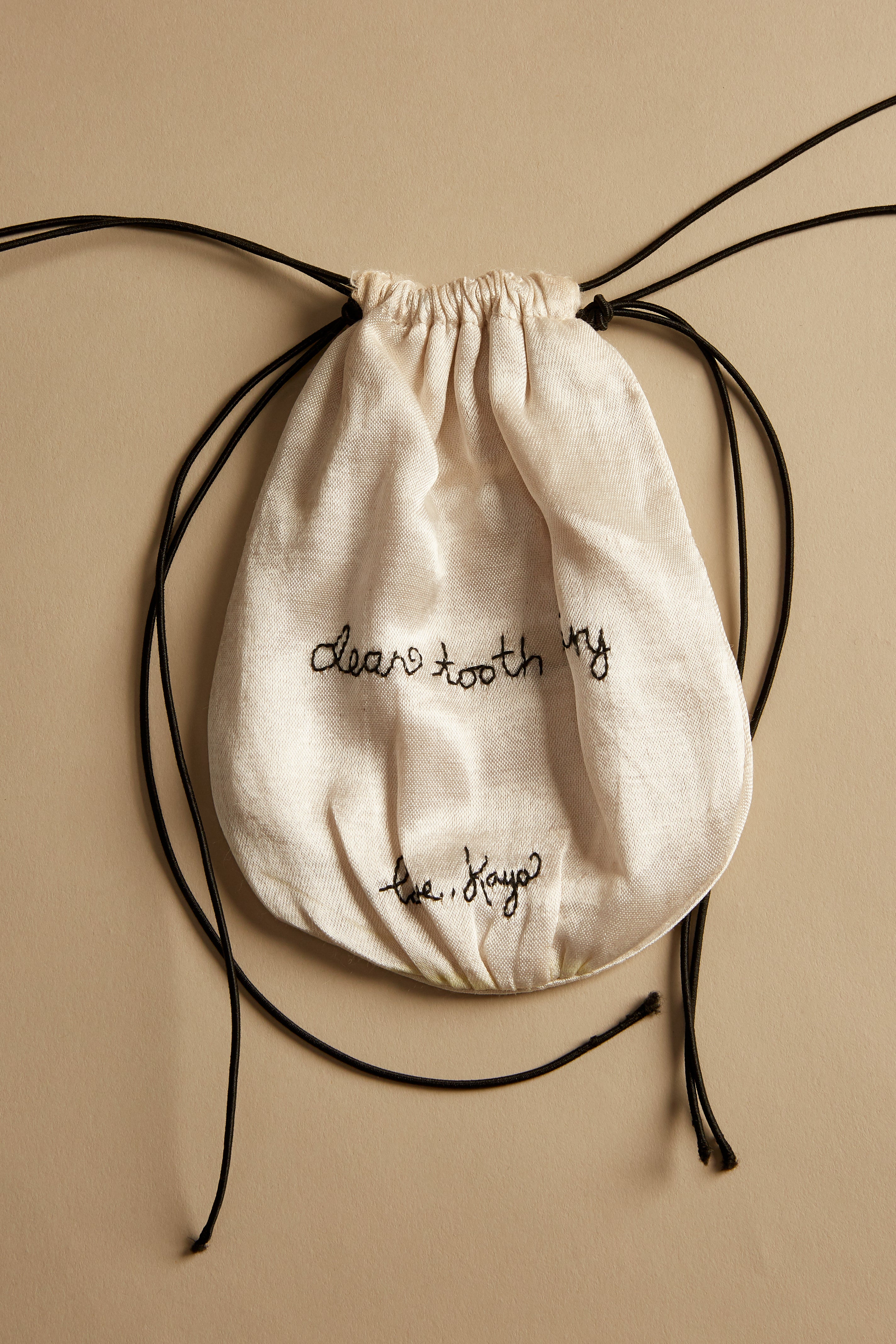 Customised Hand Embroidered Baby Silk Pouch