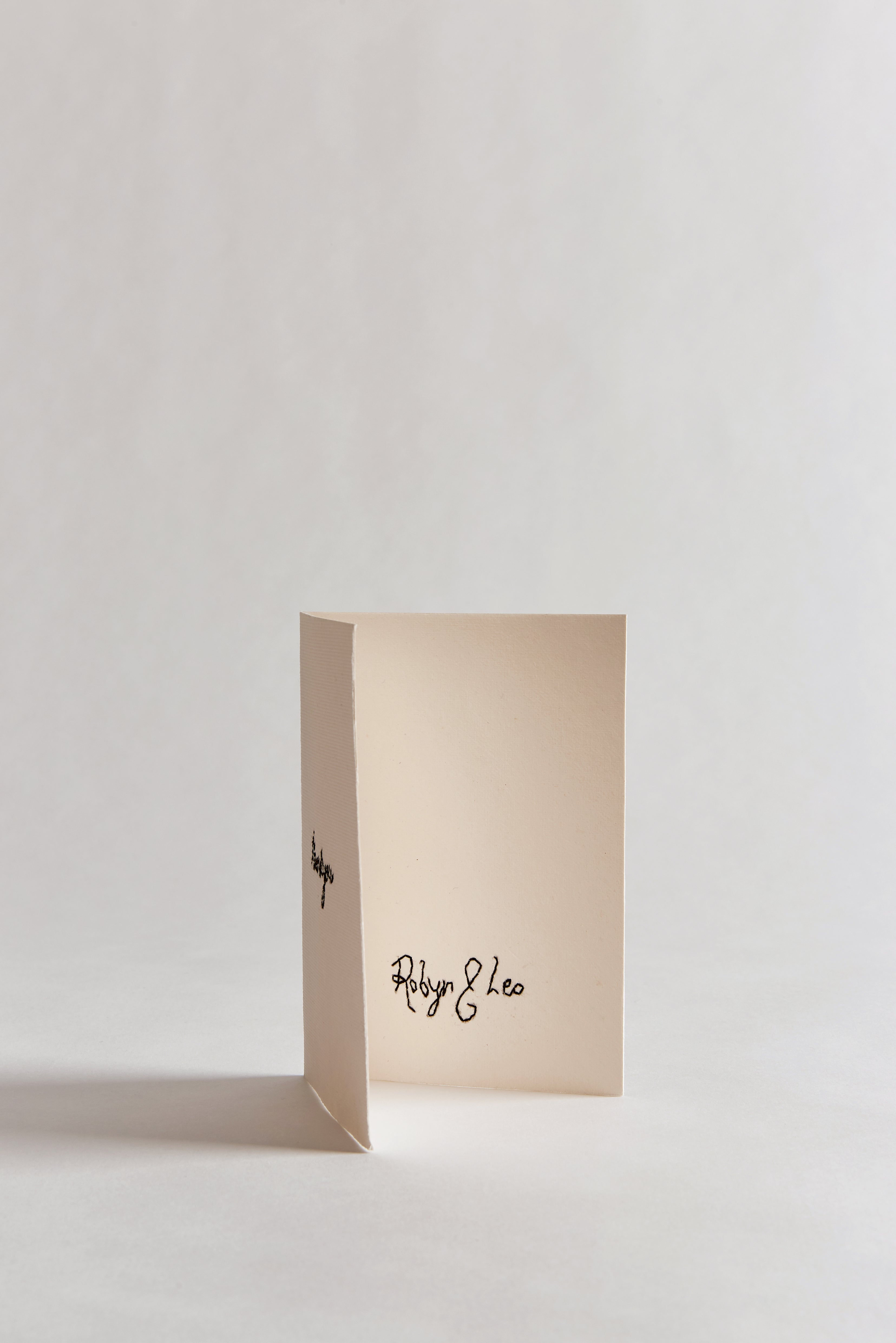 Customised Hand Embroidered Thank You Cards & Envelopes