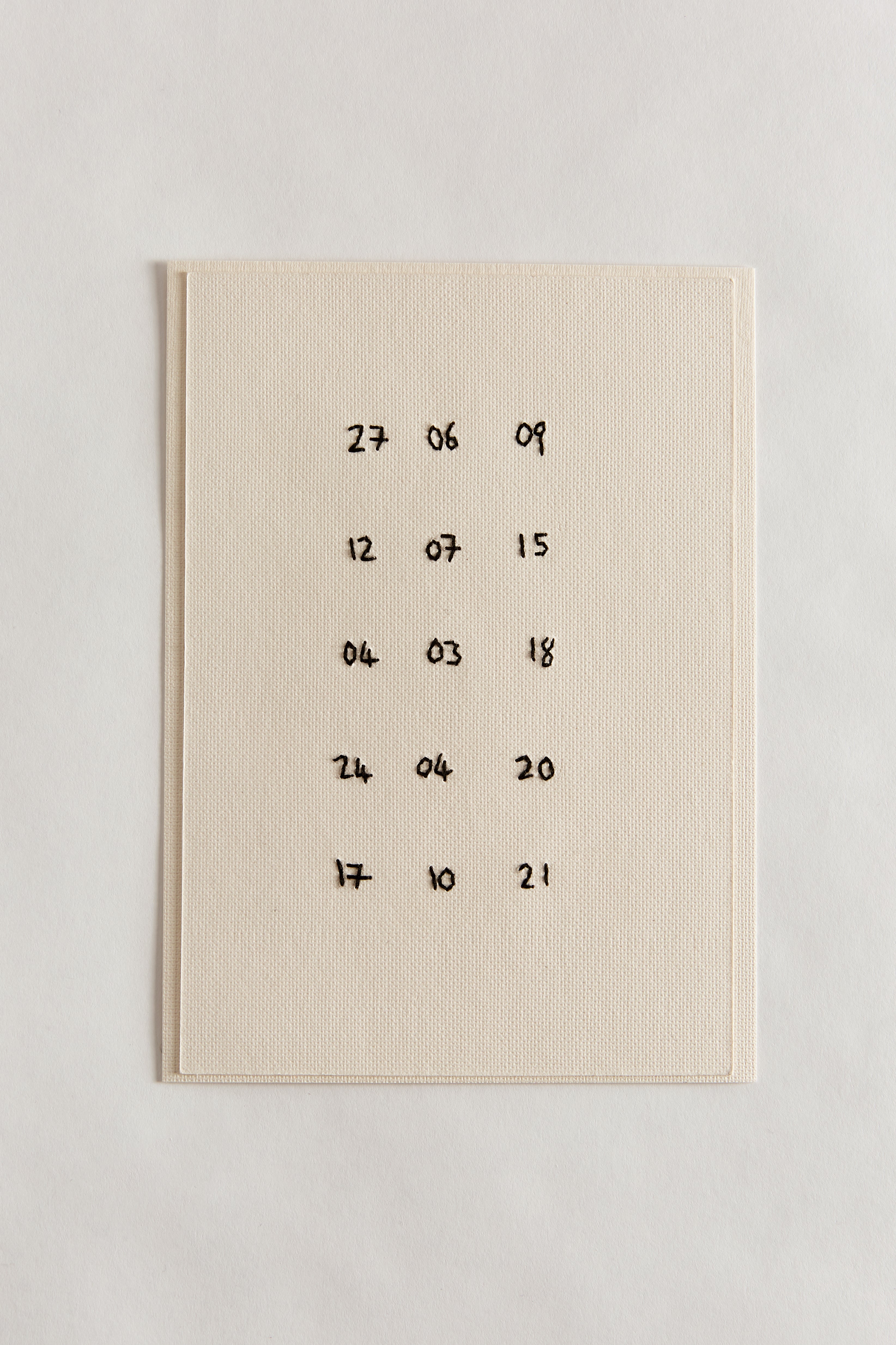Customised Hand Embroidered Set of Dates Card